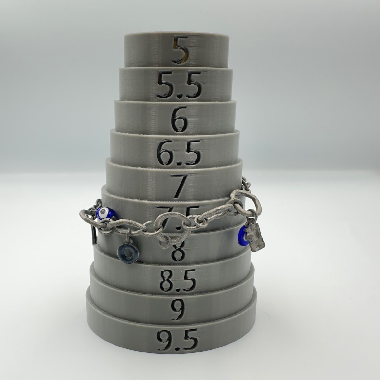 Rustic Evil Eye Dangle Chain Bracelet Boho Protection Style - Thumbnail 6