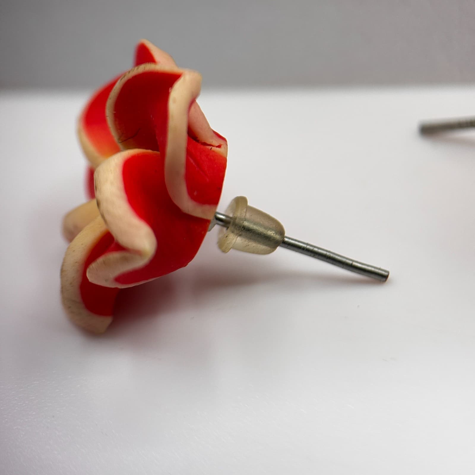 Y2K Plumeria Flower Red & Yellow Dangle Tops & Earrings Tropical Jewelry - Thumbnail 11