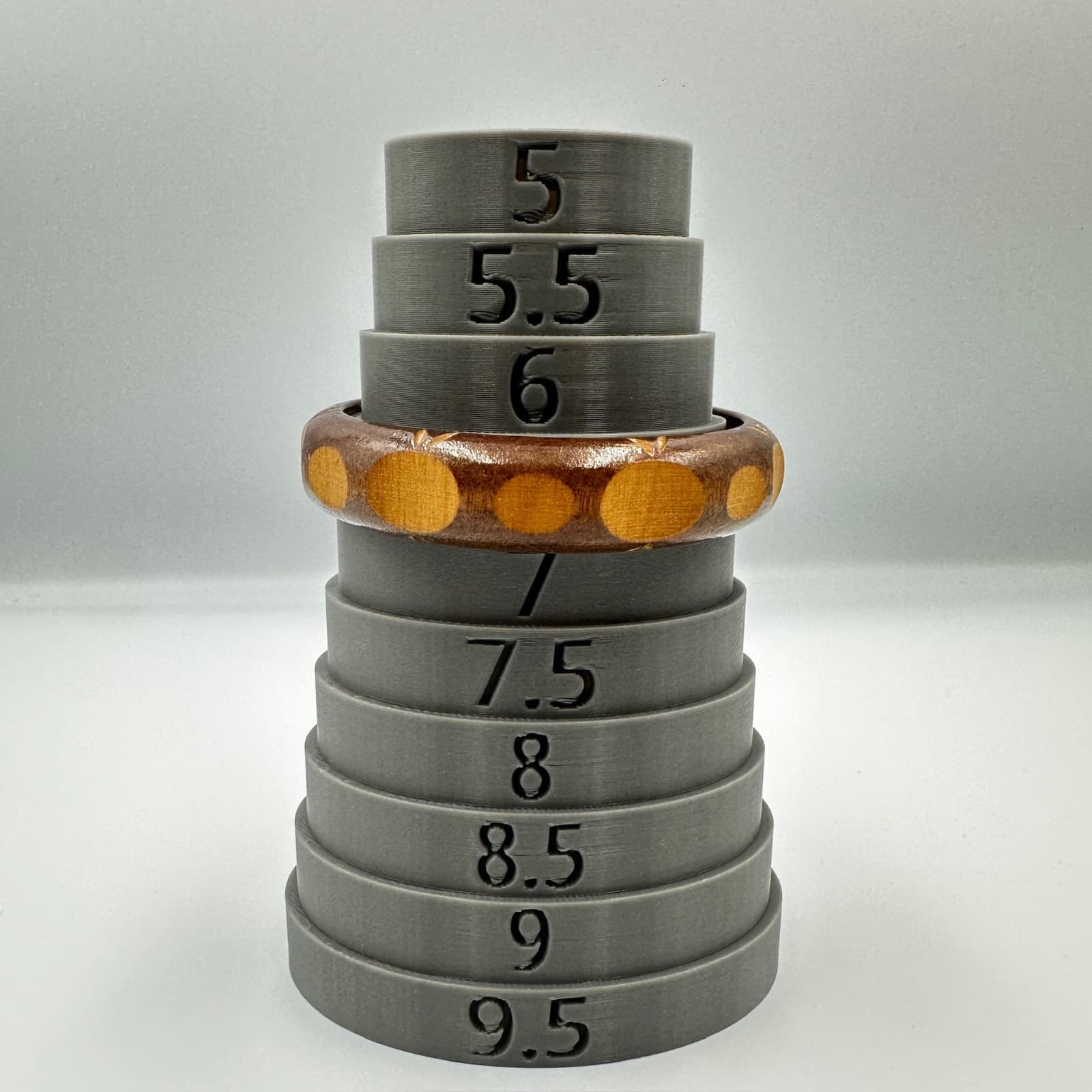 Handcrafted Wooden Bangle Bracelet – Polka Dot Boho Retro Style - Thumbnail 6