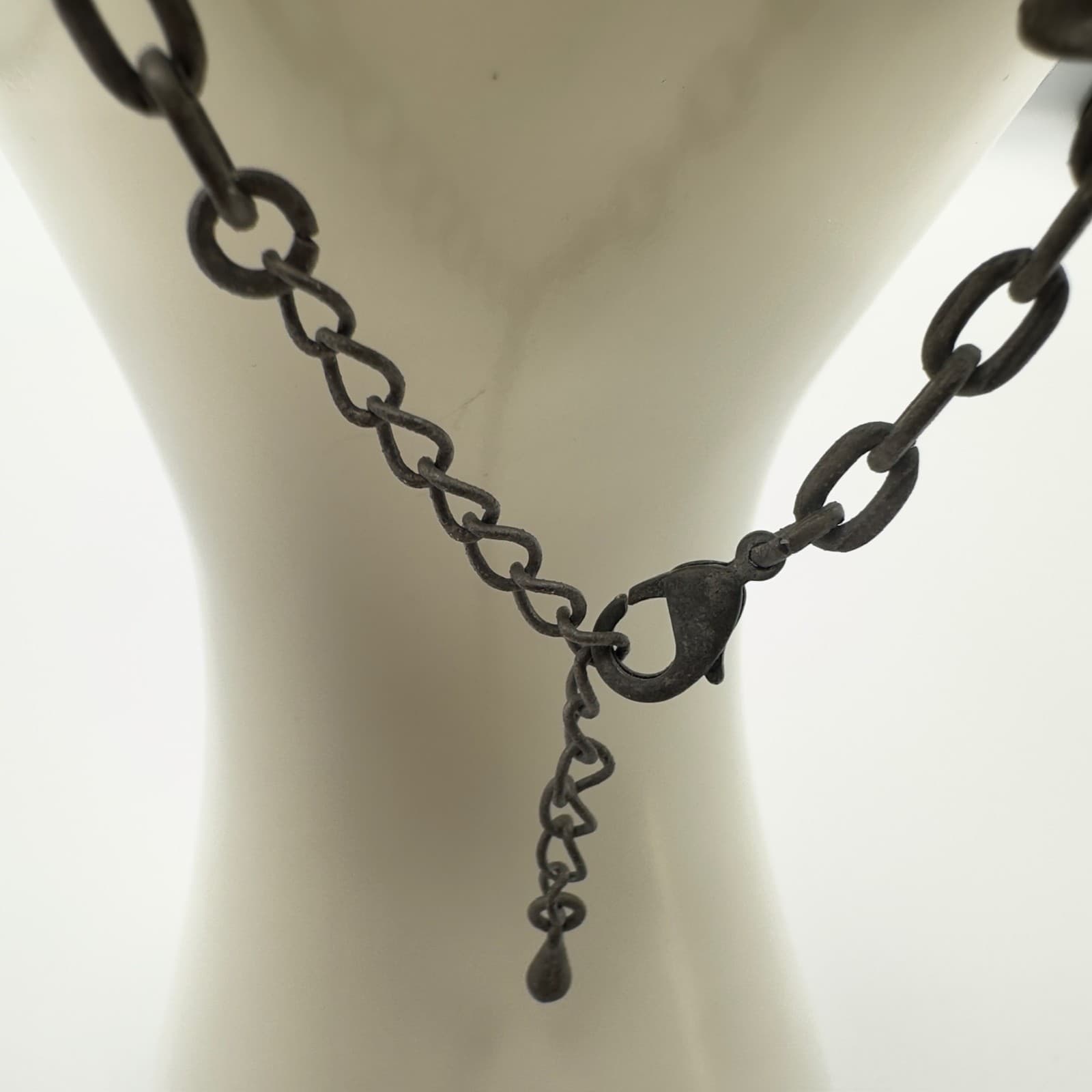 Rustic Evil Eye Dangle Chain Bracelet Boho Protection Style - Thumbnail 5