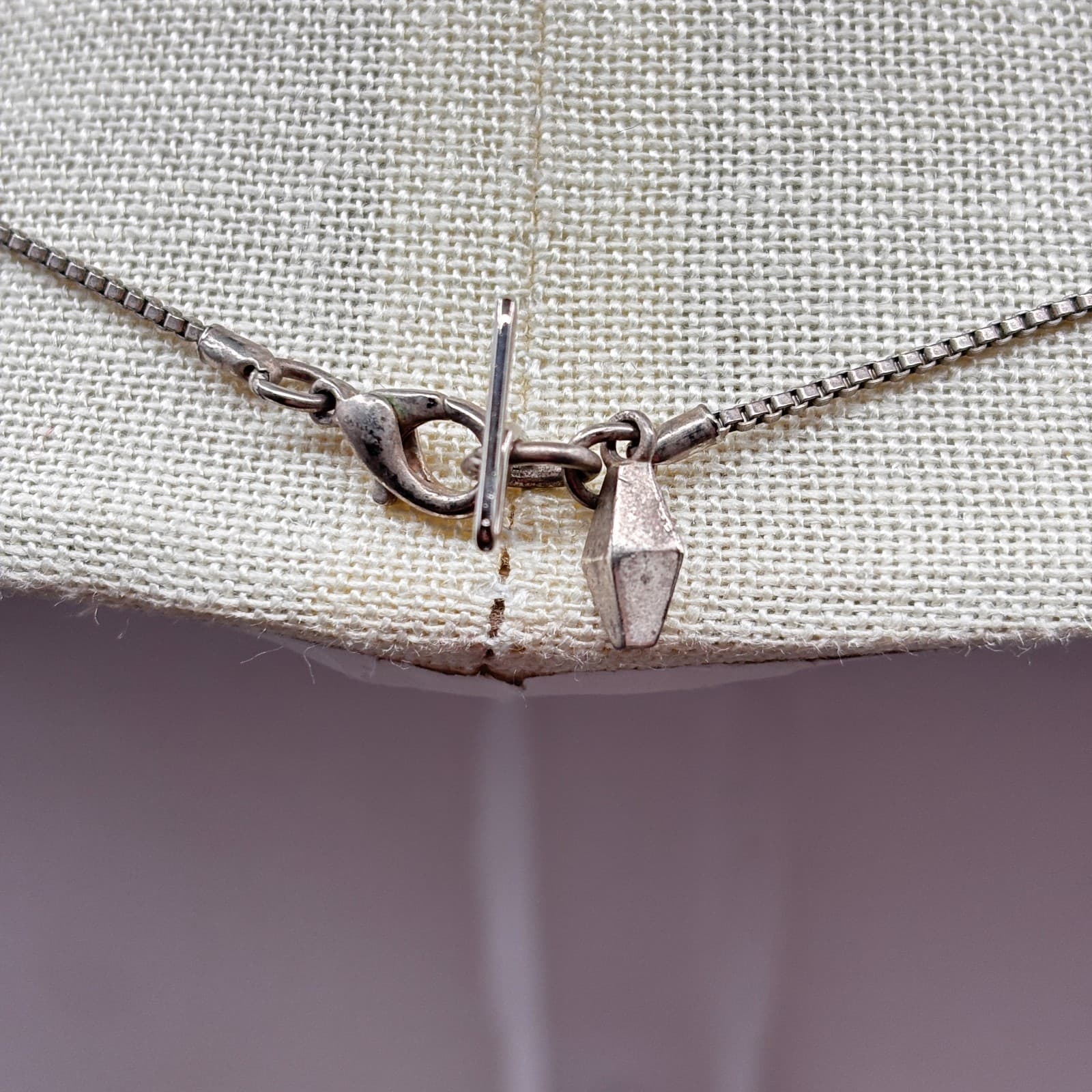 Long Geometric Pendant Necklace Women One Size Silver Tone Modern Minimalist - Thumbnail 7