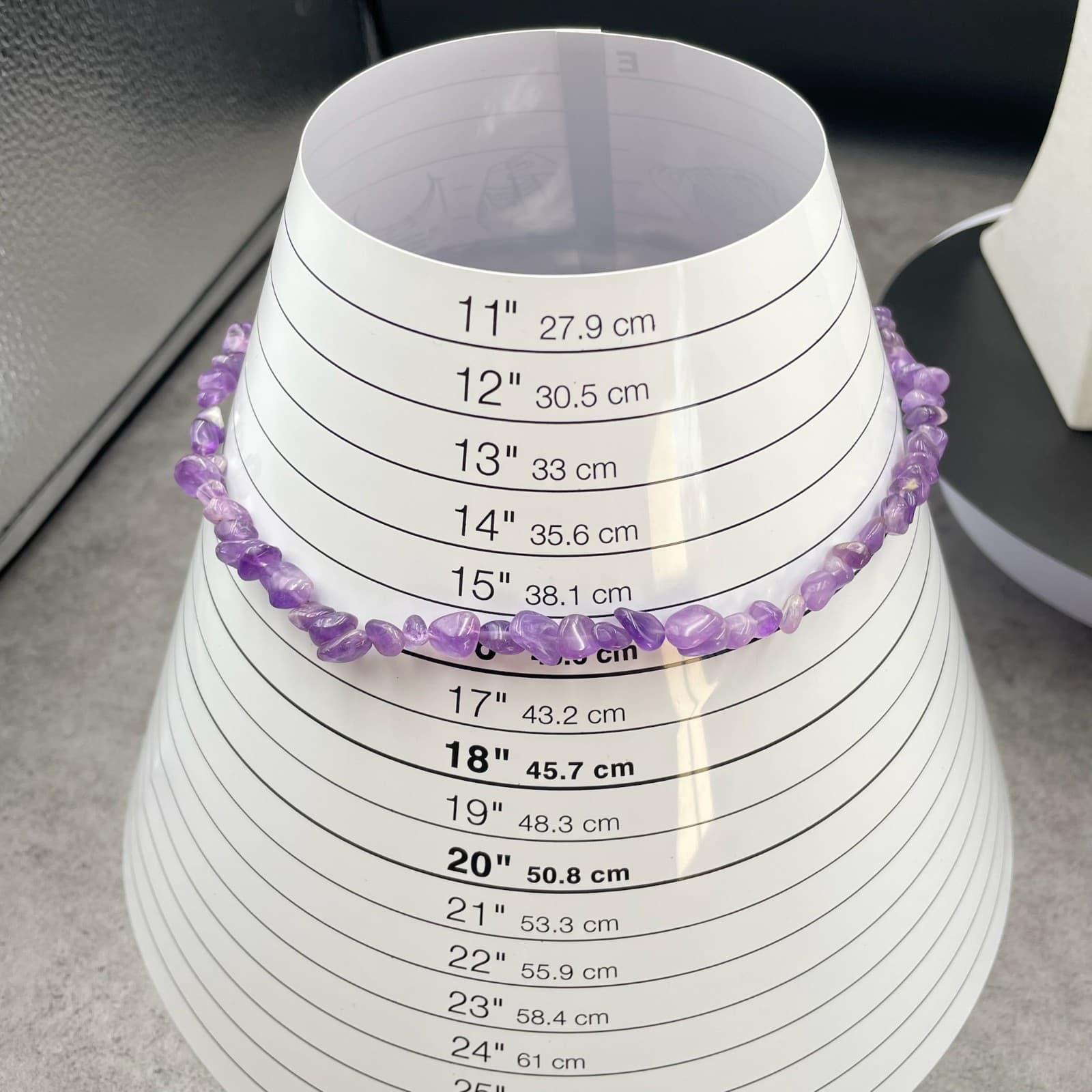 Vintage Purple Classic Fashion Handmade Gold-Tone Clasp Amethyst Chip Necklace - Thumbnail 9