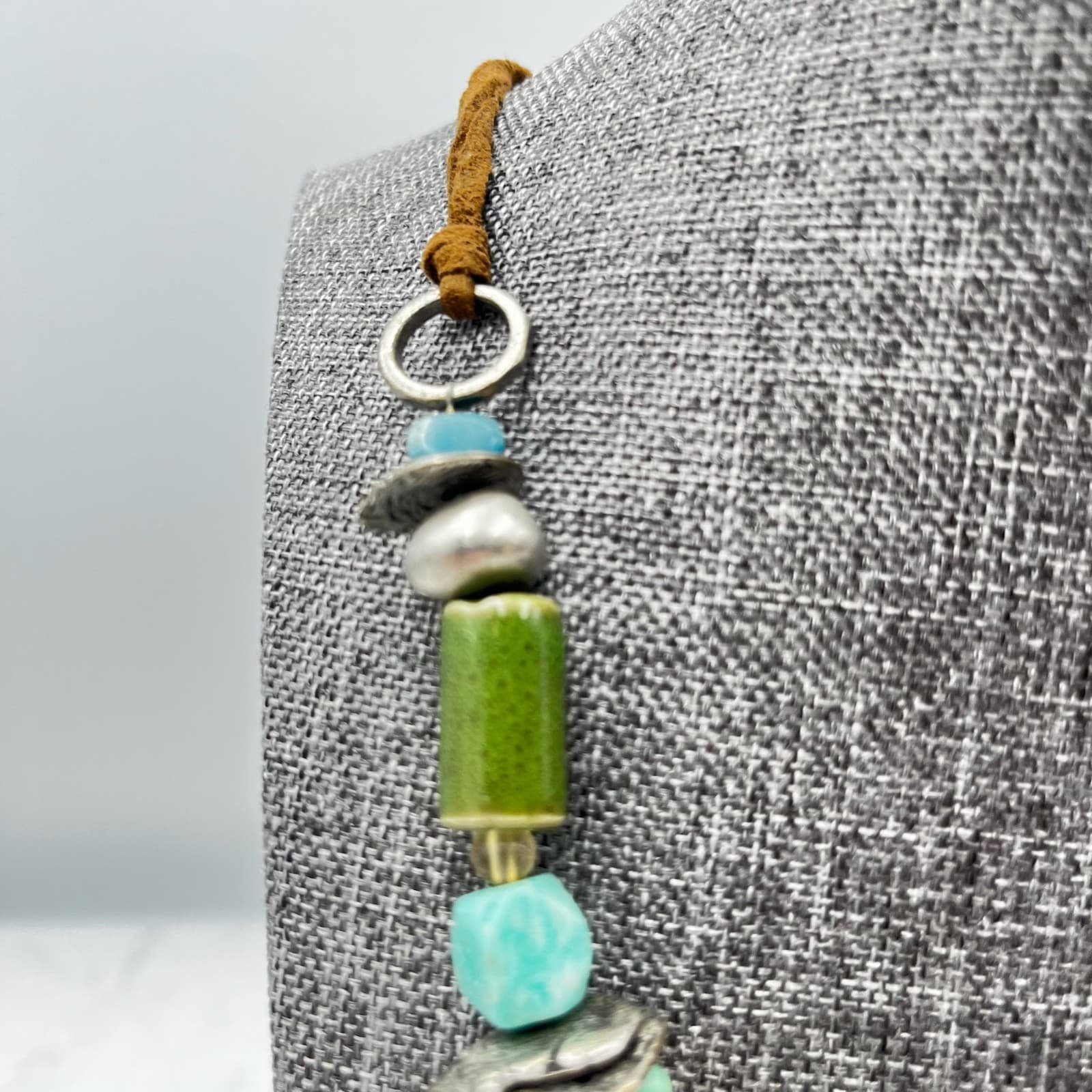 Vintage Coldwater Creek Multi-Color Beaded Statement Necklace – Boho Artisan - Thumbnail 3