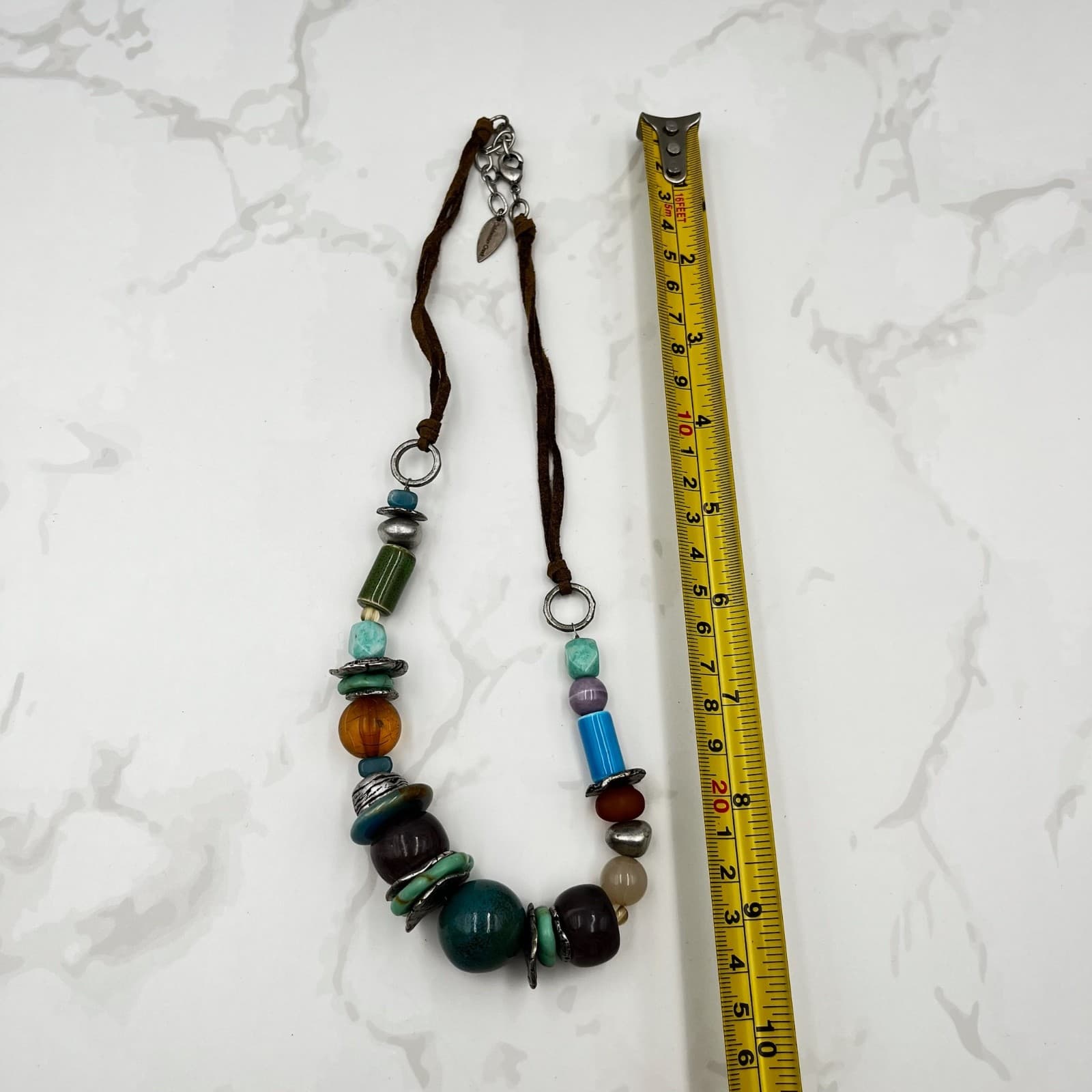 Vintage Coldwater Creek Multi-Color Beaded Statement Necklace – Boho Artisan - Thumbnail 12