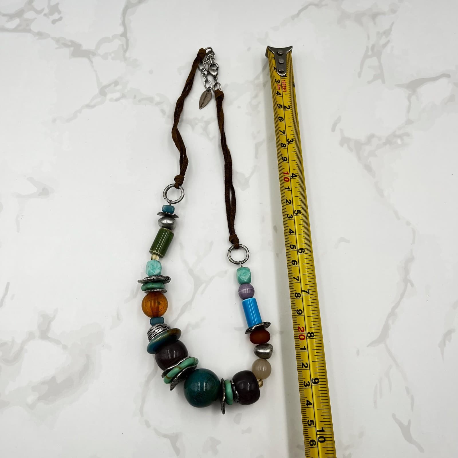 Vintage Coldwater Creek Multi-Color Beaded Statement Necklace – Boho Artisan - Thumbnail 13