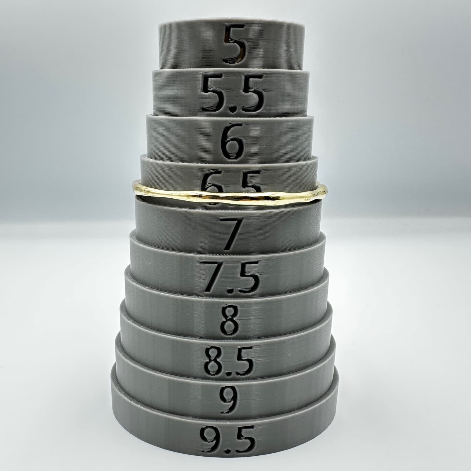 Gold-Tone Organic Wavy Bangle Bracelet – Minimalist Sculptural Chic - Thumbnail 6