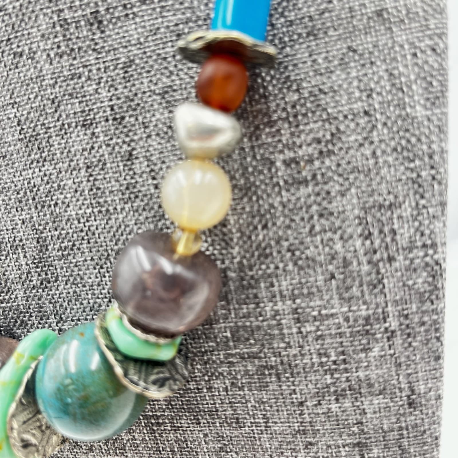 Vintage Coldwater Creek Multi-Color Beaded Statement Necklace – Boho Artisan - Thumbnail 2