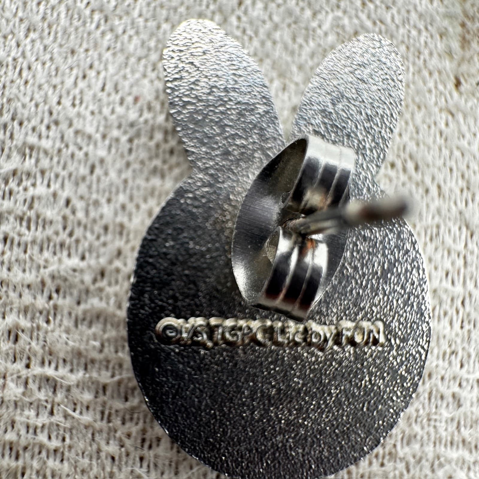 Vintage Adorable Bunny Rabbit Stud Earrings Animal Green Red Face Ears Tora and - Thumbnail 6