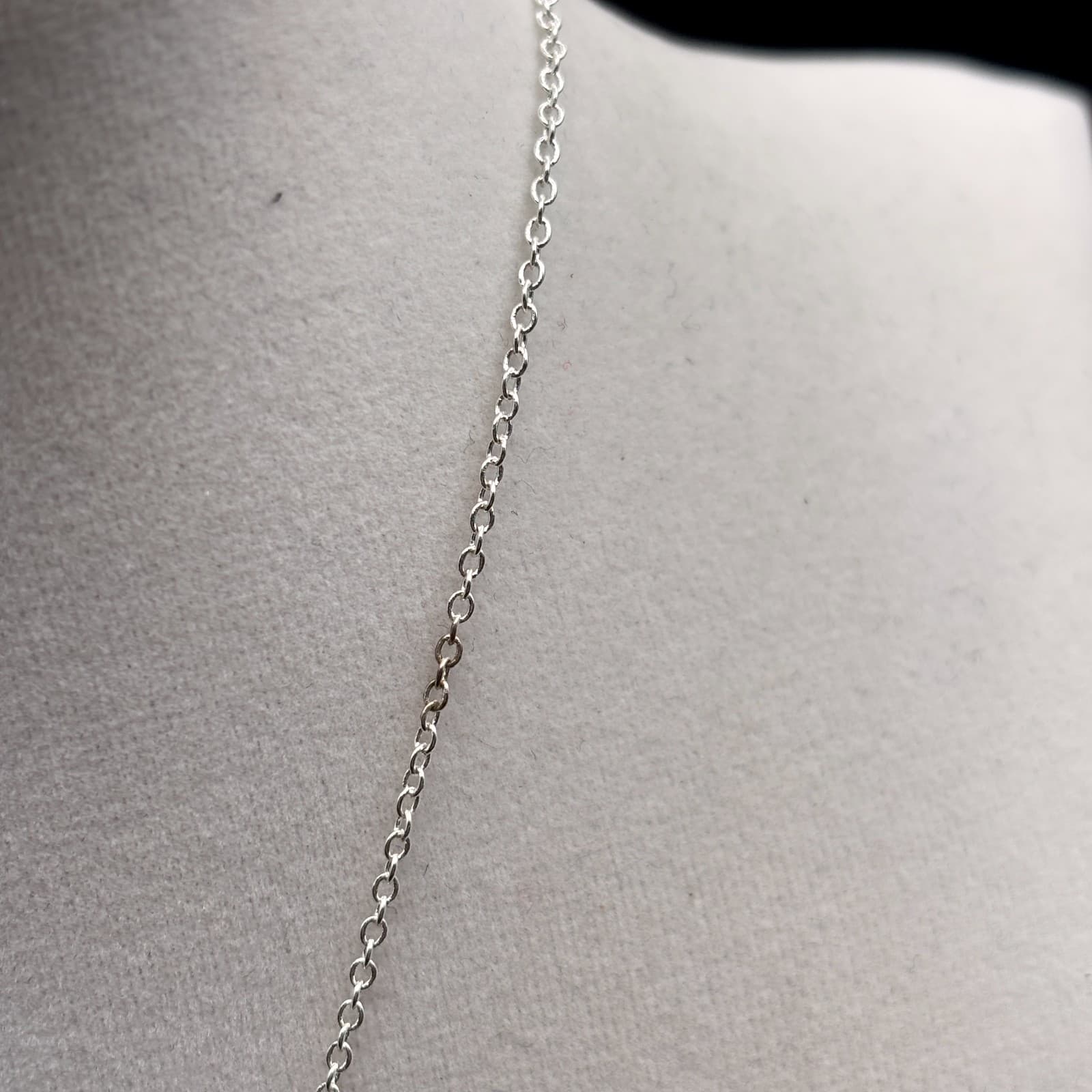 Sha Silver Tone Faux Pearl Pendant Necklace Women White Crystal Accent Jewelry - Thumbnail 3