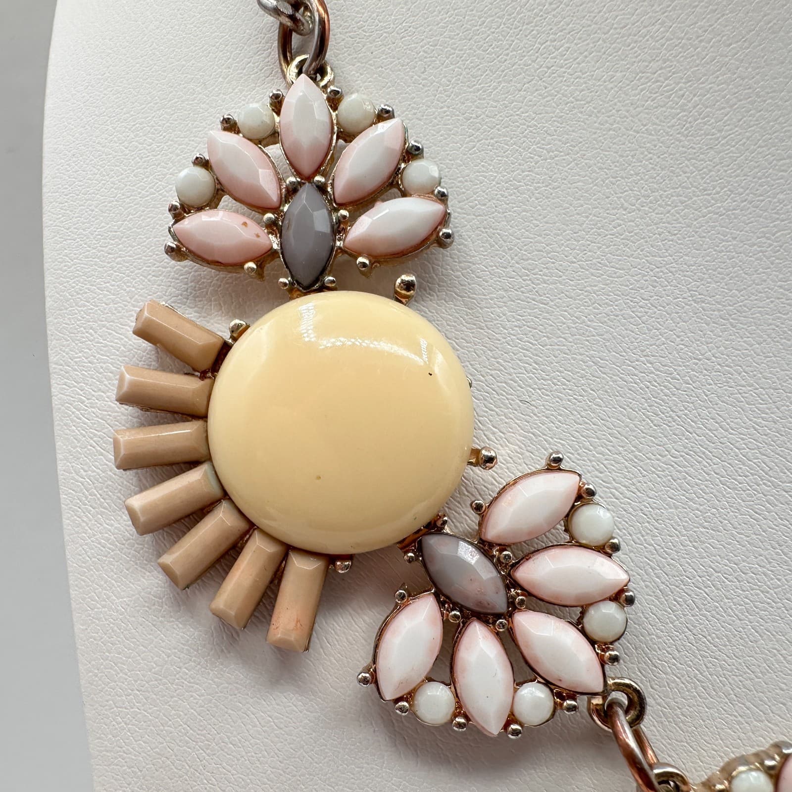 Vintage Y2K Statement Bib Necklace Cabochon Chunky Boho Women's Classic Jewelry - Thumbnail 4