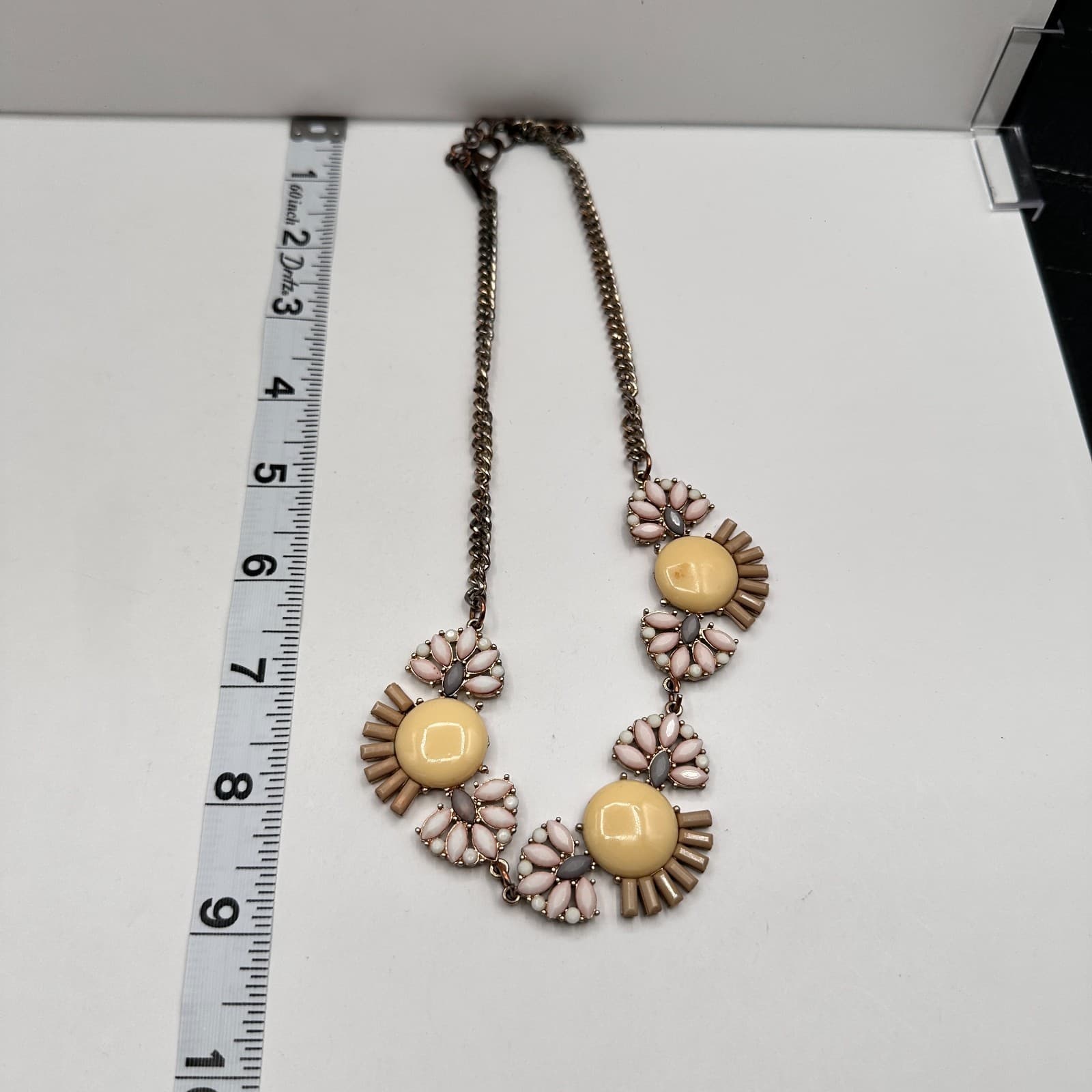 Vintage Y2K Statement Bib Necklace Cabochon Chunky Boho Women's Classic Jewelry - Thumbnail 7