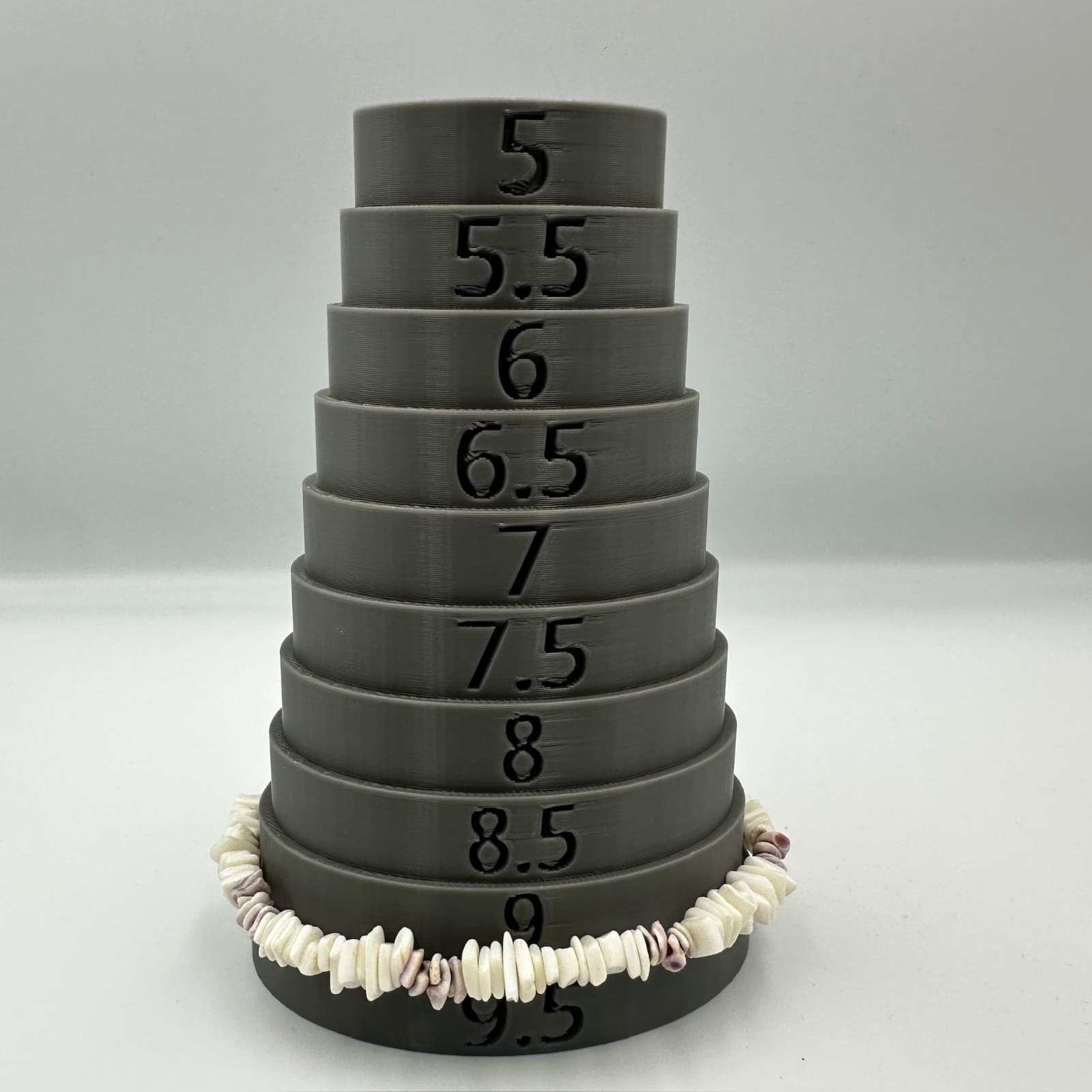 Vintage White Shell Chip Bracelet w/ Pink Accents & Barrel Clasp - Thumbnail 6