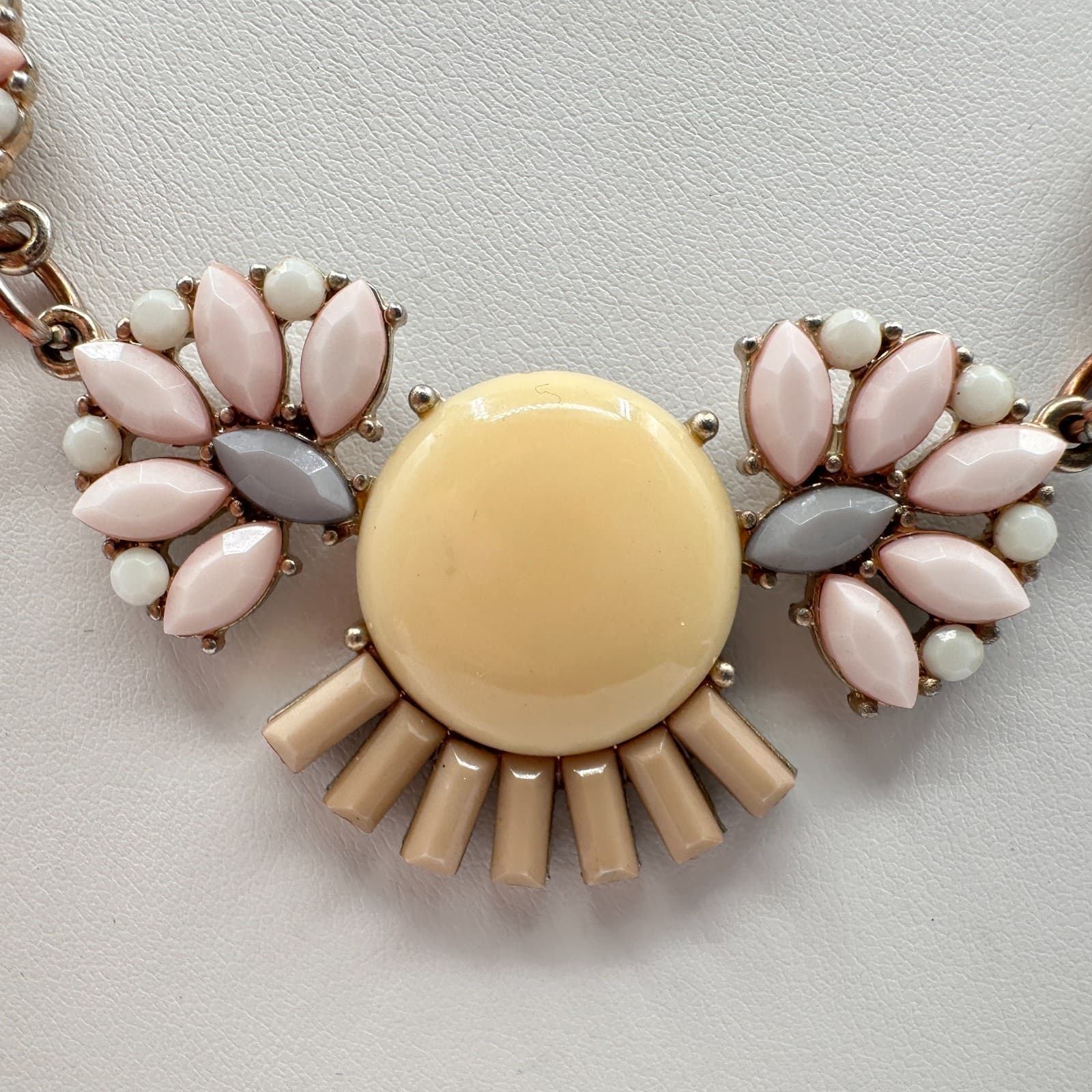 Vintage Y2K Statement Bib Necklace Cabochon Chunky Boho Women's Classic Jewelry - Thumbnail 3
