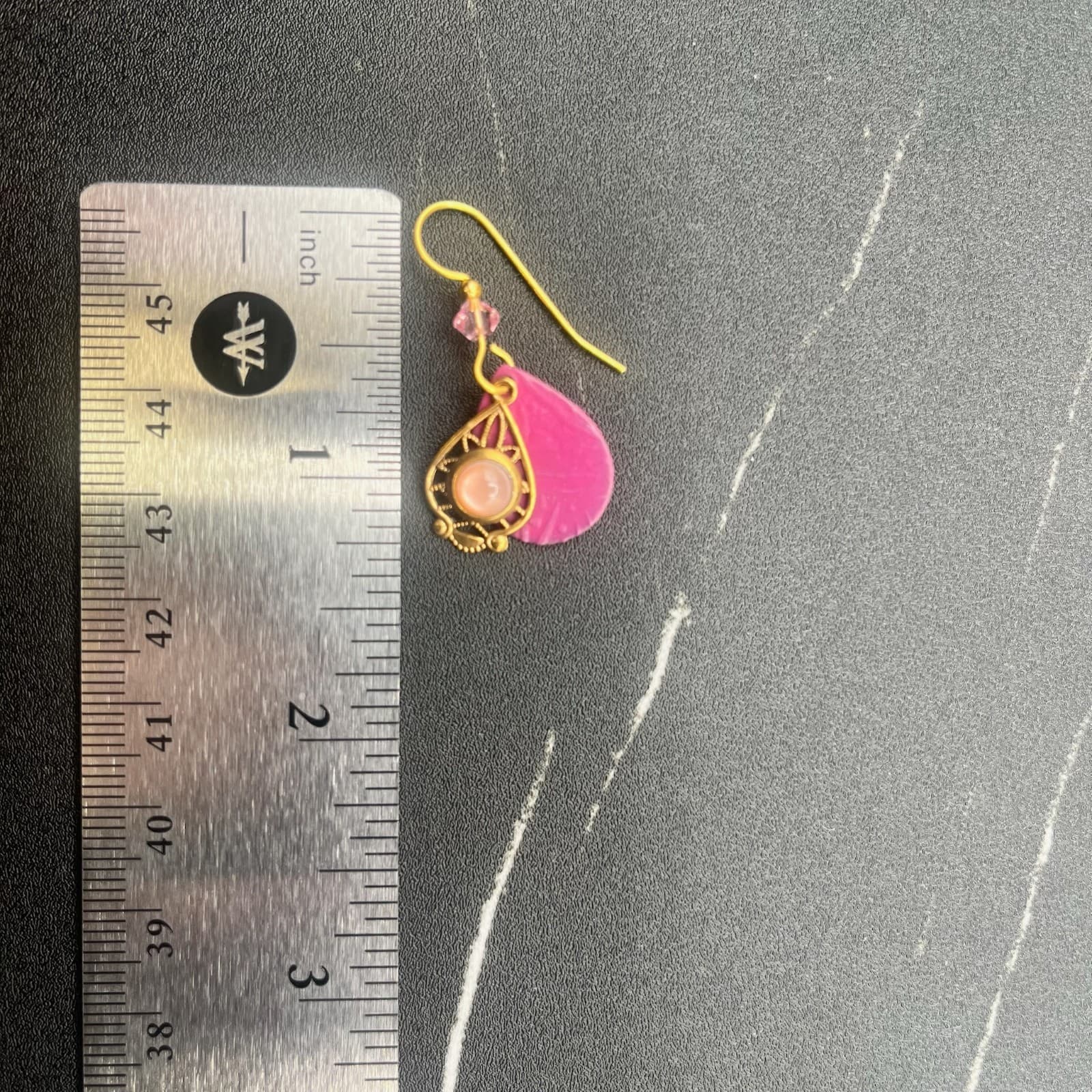 Vintage Y2K Gold Tone Teardrop Dangle Earrings Boho Women's Classic Jewelry - Thumbnail 12