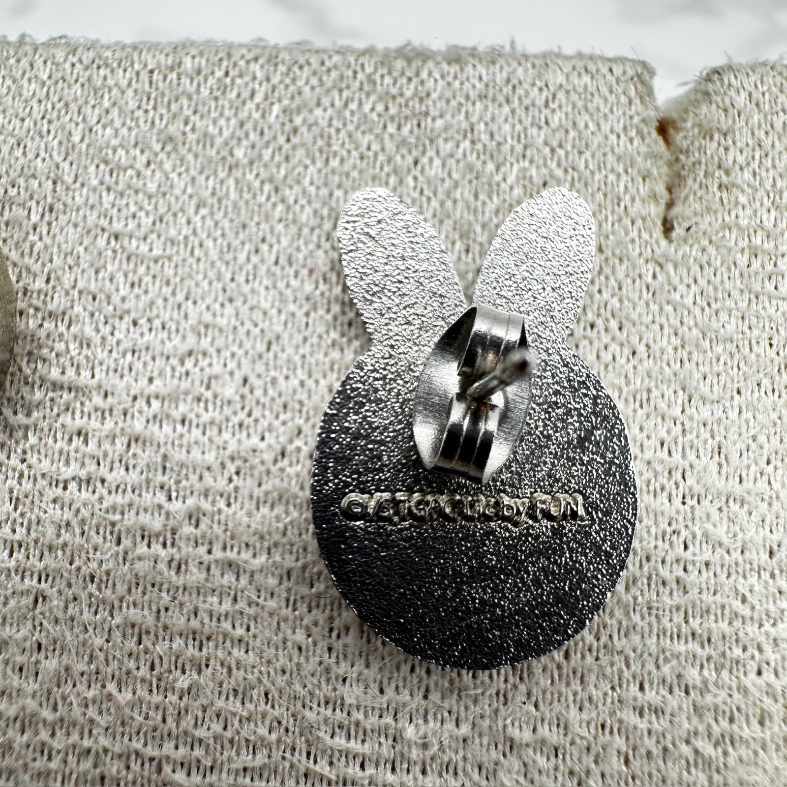 Vintage Adorable Bunny Rabbit Stud Earrings Animal Green Red Face Ears Tora and - Thumbnail 5