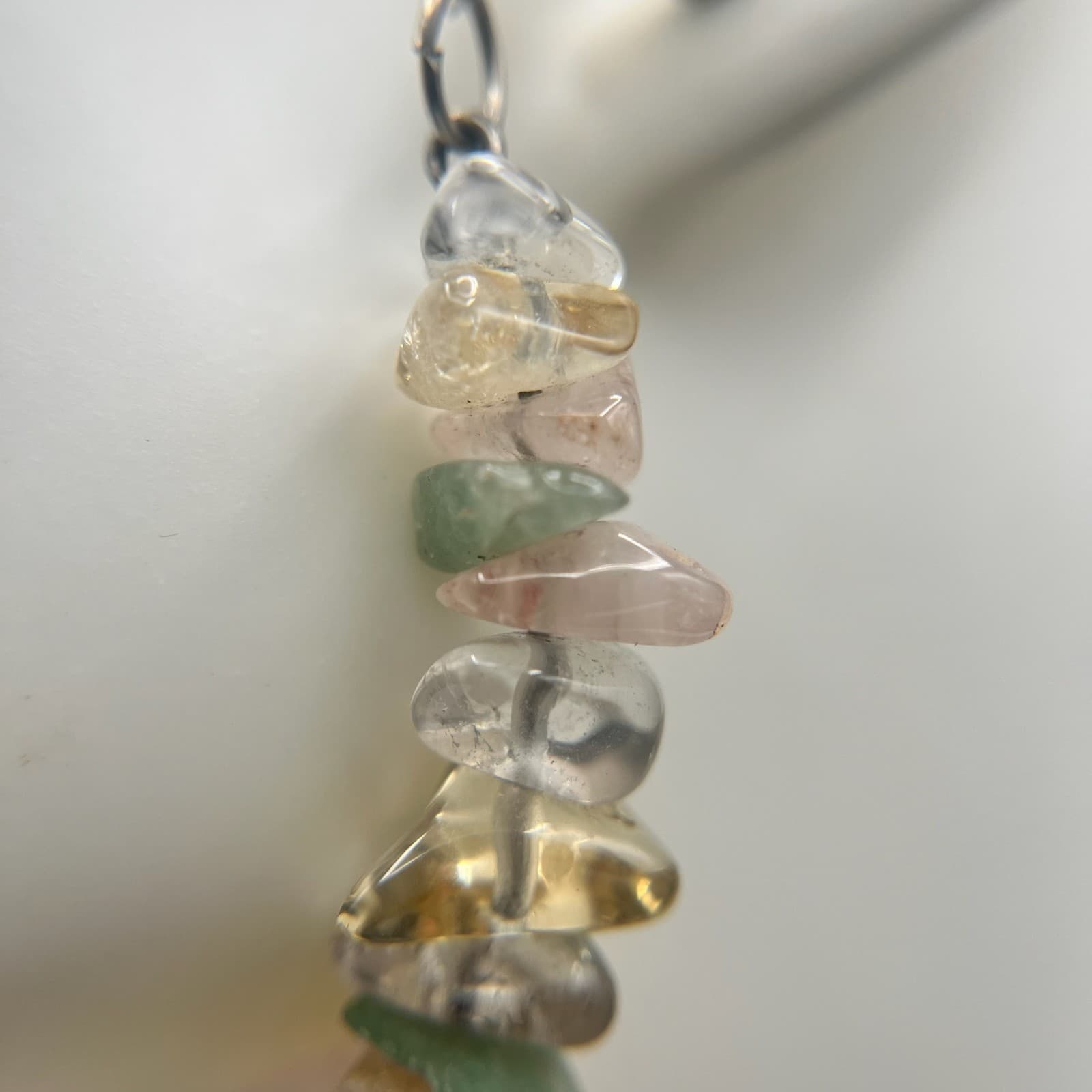 Vintage Pastel Crystal Dangles Mixed Boho Gemstone Chip Earrings Jewelry - Thumbnail 5