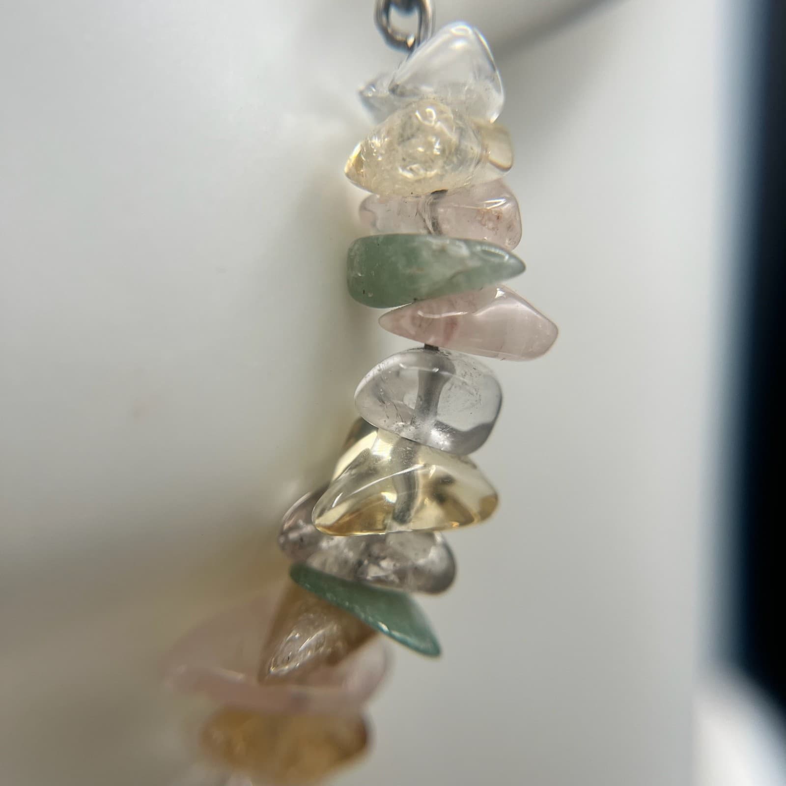 Vintage Pastel Crystal Dangles Mixed Boho Gemstone Chip Earrings Jewelry - Thumbnail 7