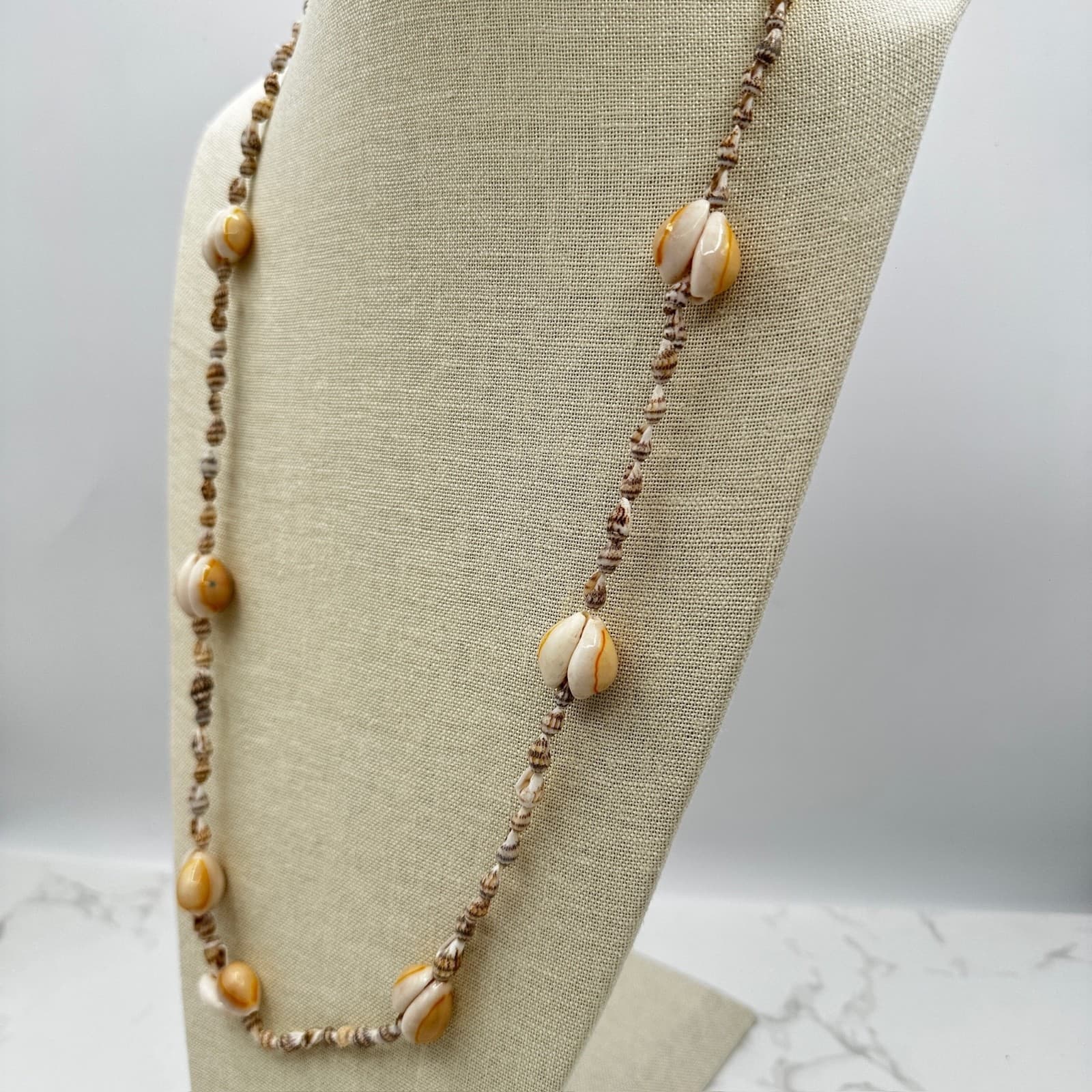Vintage Hilo Hattie Puka Shell Necklace Beaded Hawaiian Beach Boho Lei Y2K 90s - Thumbnail 3