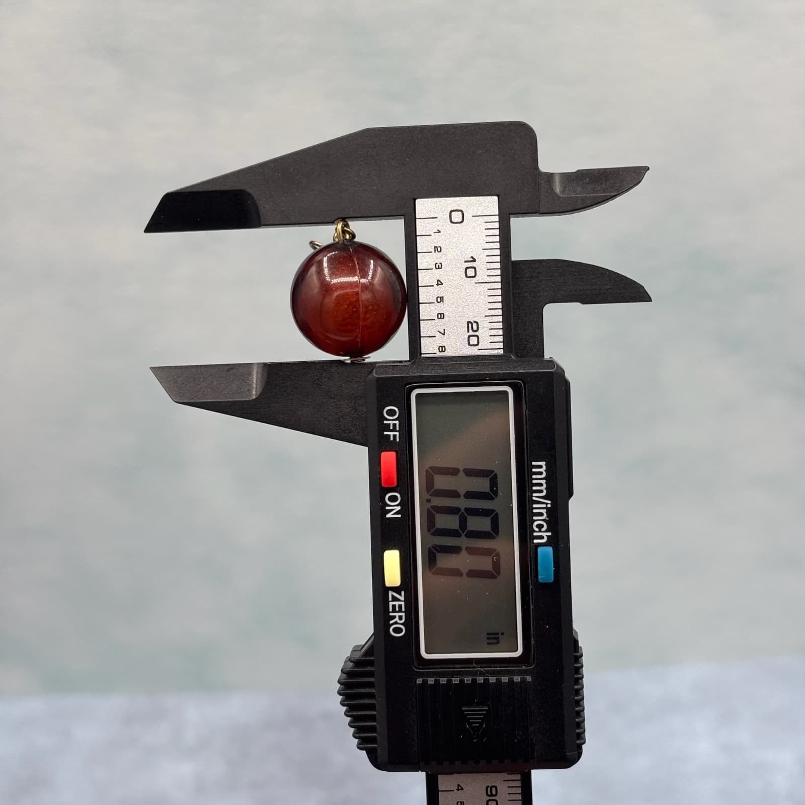 Vintage Baltic Amber Sphere Drop Earrings - Thumbnail 6