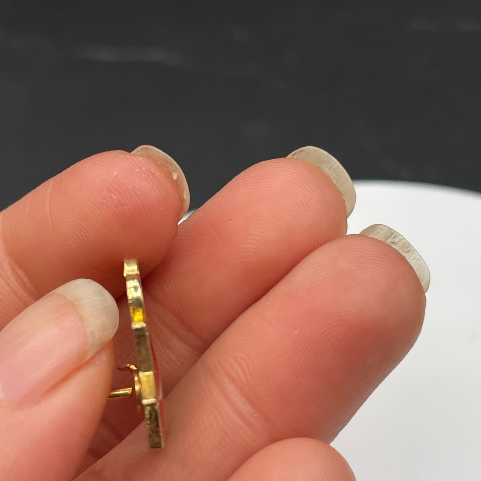 Vintage Gold Tone Los Angeles Olympics Stars Motion Lapel Pin Broch Ring Gold - Thumbnail 8