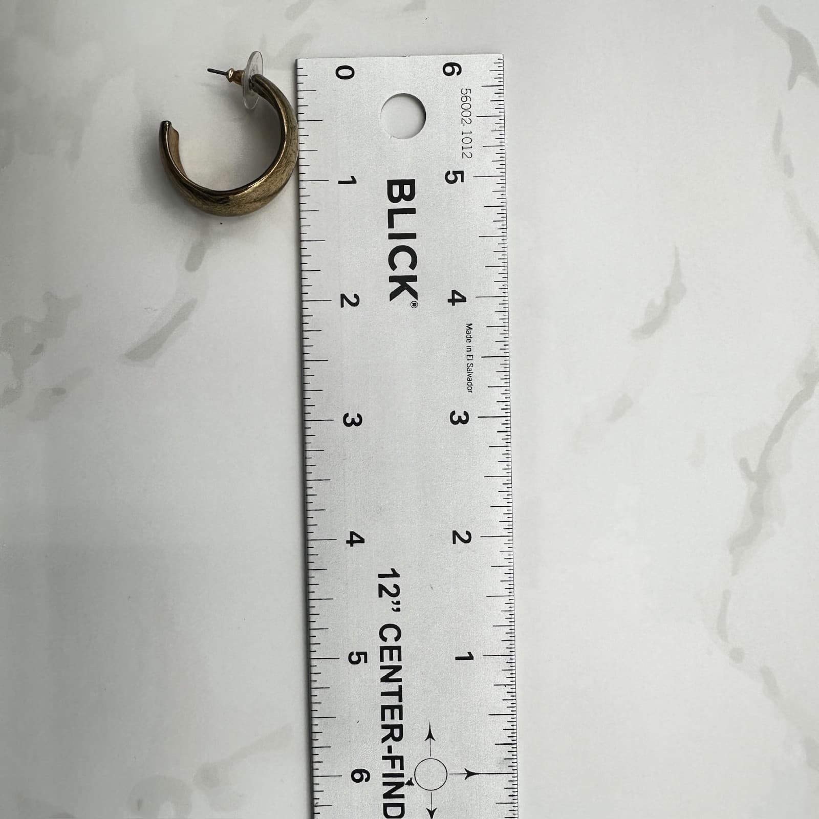 Vintage Chico's Textured Gold Tone Hoop Earrings Pierced Post Back Y2K Chunky - Thumbnail 7