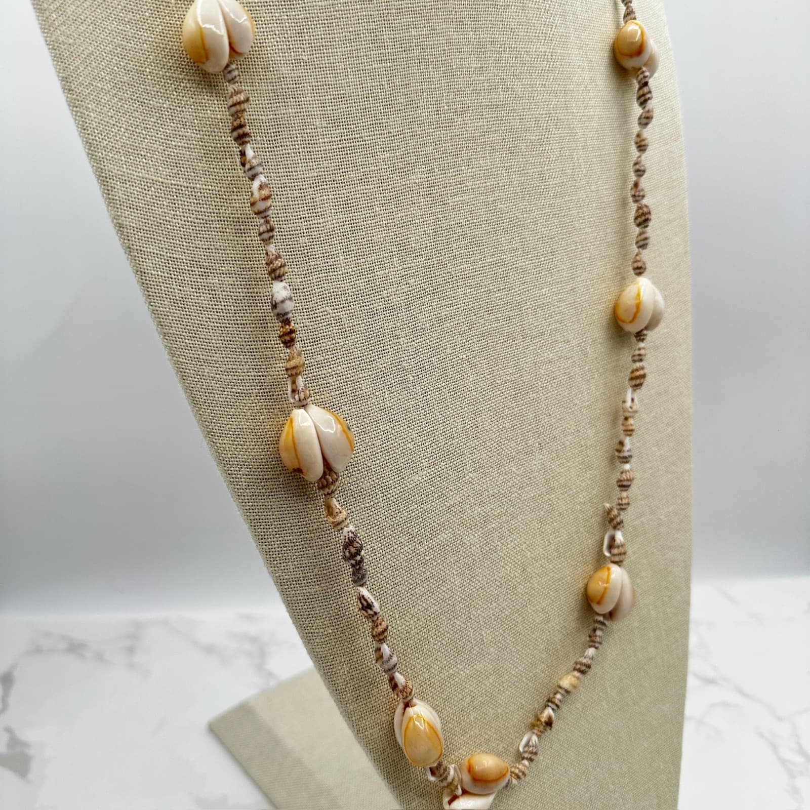 Vintage Hilo Hattie Puka Shell Necklace Beaded Hawaiian Beach Boho Lei Y2K 90s - Thumbnail 4