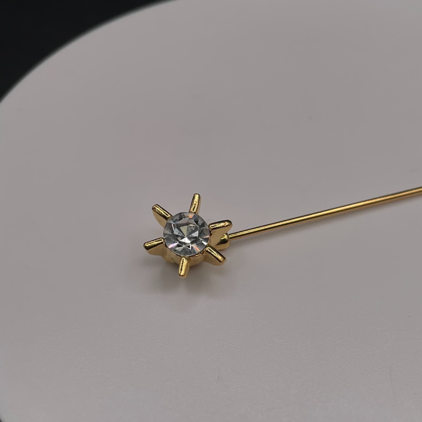 Vintage Gold Tone Sword Dagger Stick Pin Lapel Hat Tie Tack Jewellery L Shape - Thumbnail 4