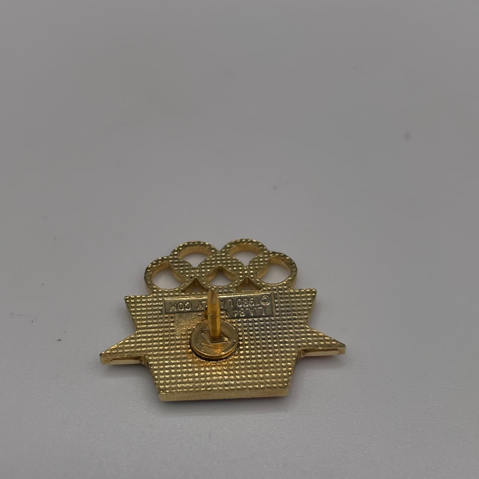 Vintage Gold Tone Los Angeles Olympics Stars Motion Lapel Pin Broch Ring Gold - Thumbnail 7