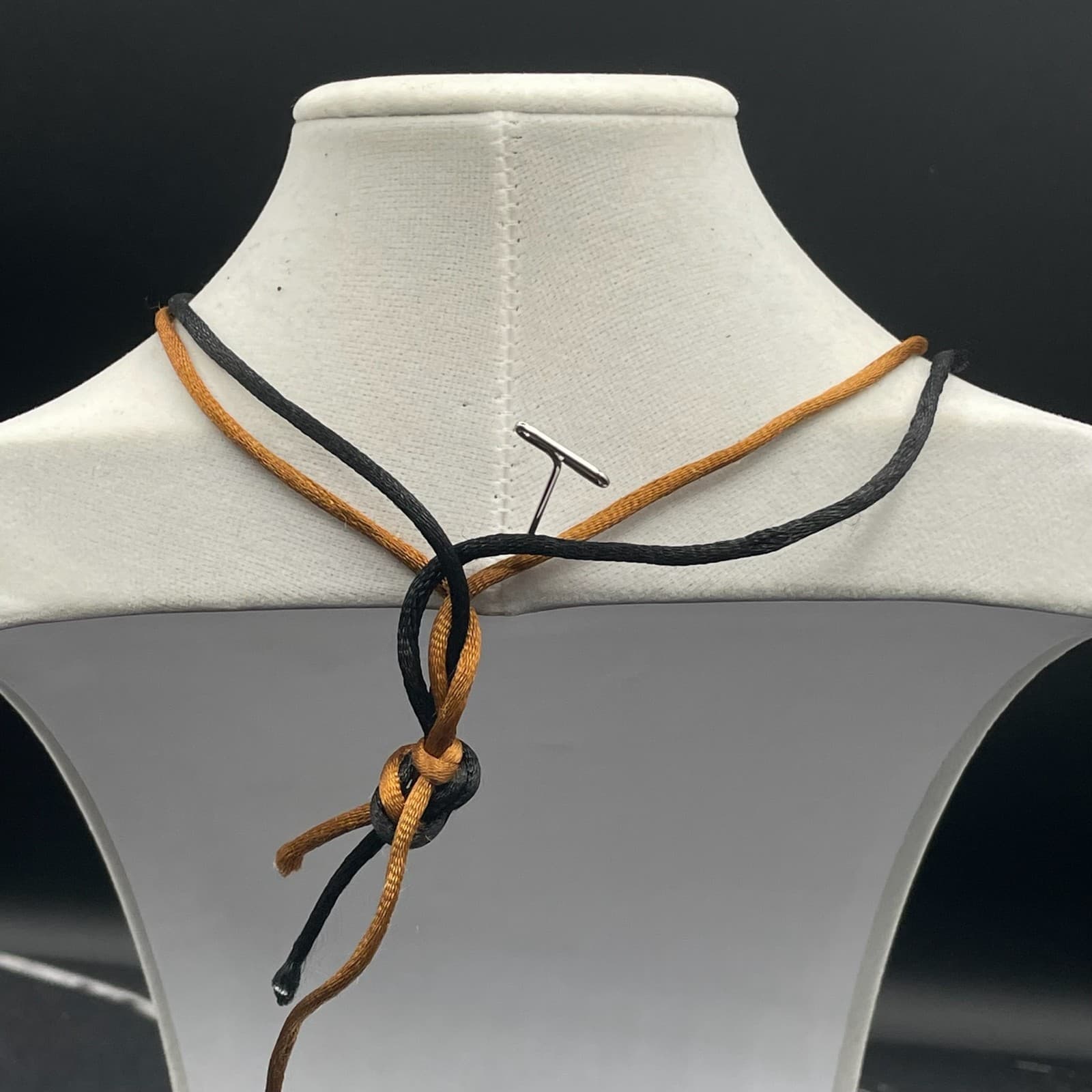 VTG Resin Coated Sand Dollar Pendant Necklace Boho Beach Cord Charm 20" Neutral - Thumbnail 10