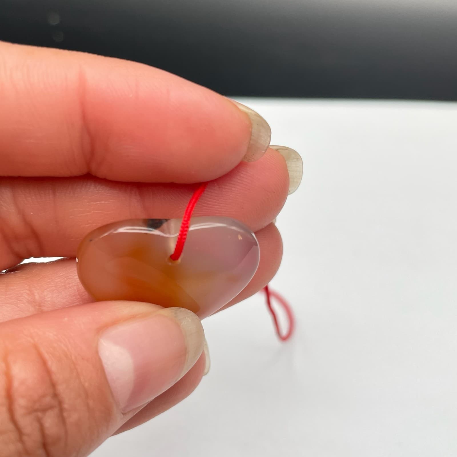 Vintage Natural Carnelian Agate Heart Pendant Bracelets Healing Stone Jewelry - Thumbnail 7