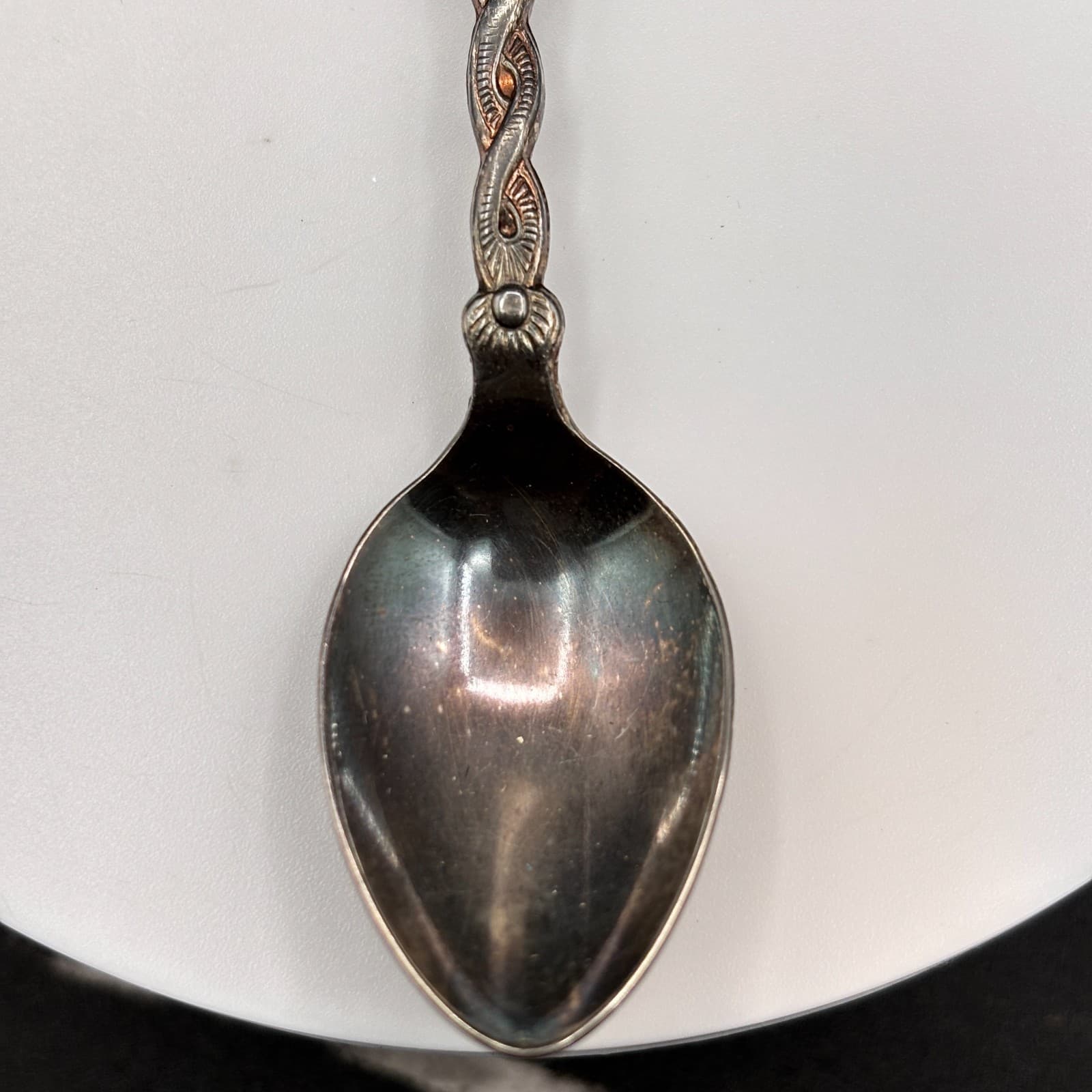 VTG 80s Mount St. Helens Souvenir Collector Spoon Volcano Eruption Silver Tone - Thumbnail 2