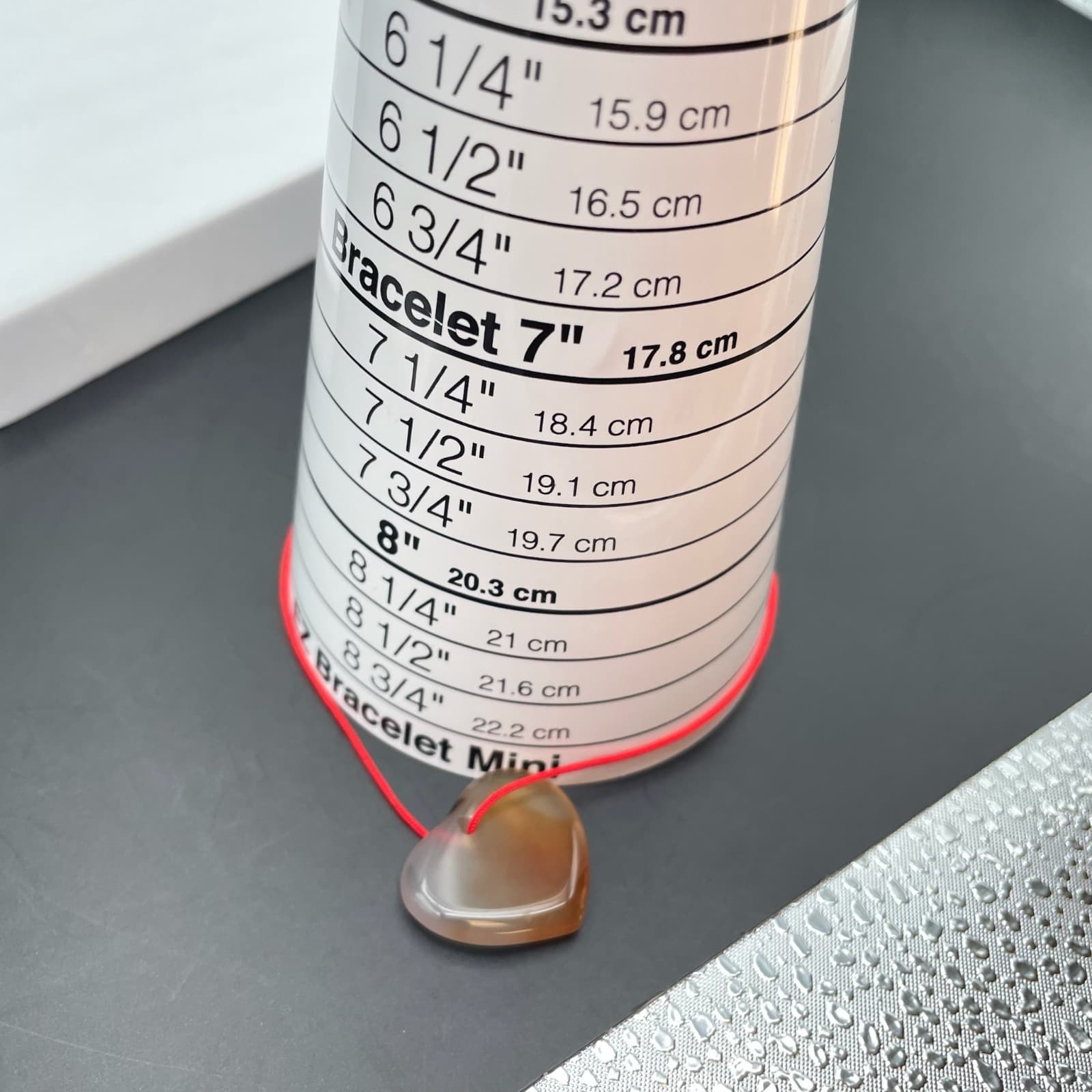 Vintage Natural Carnelian Agate Heart Pendant Bracelets Healing Stone Jewelry - Thumbnail 8