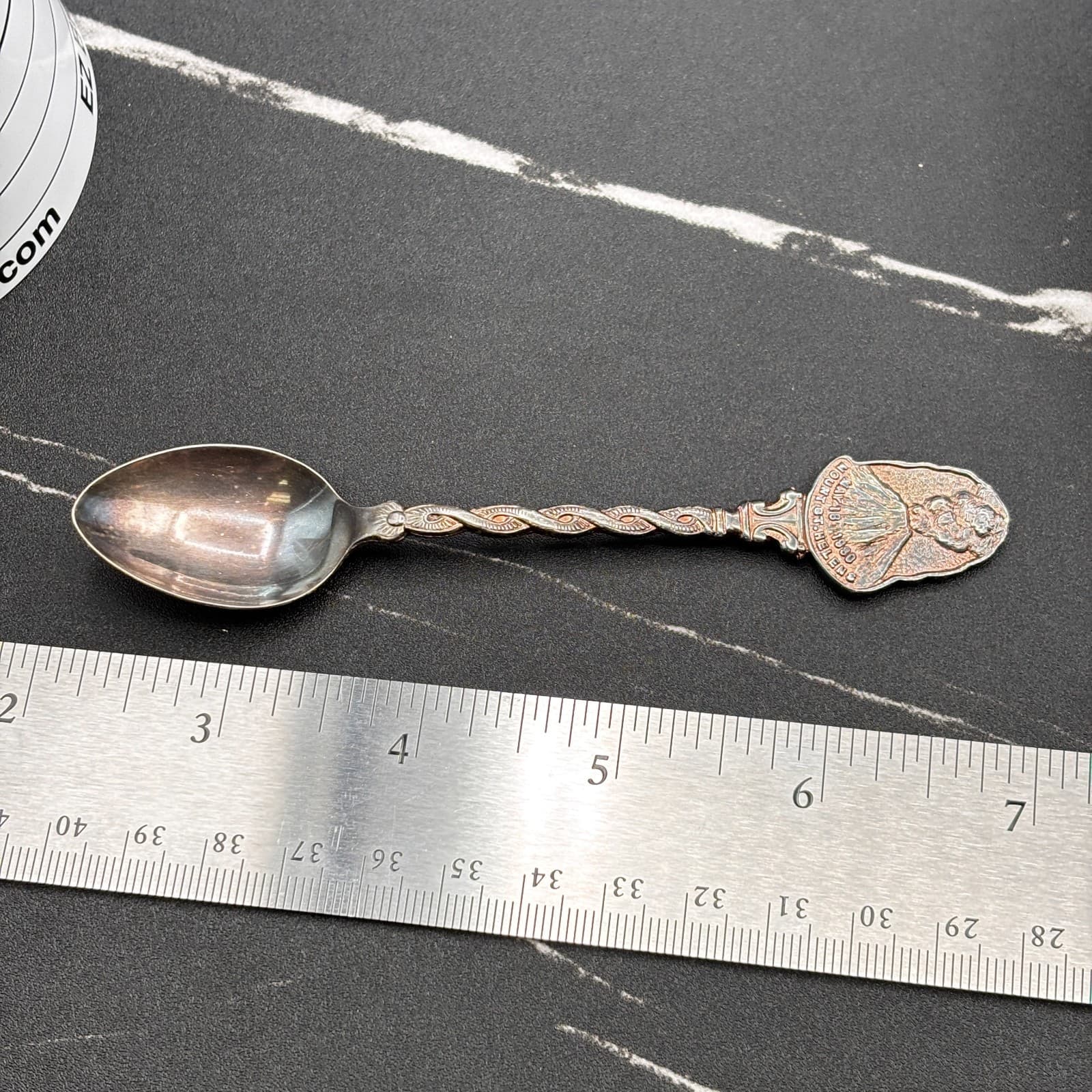 VTG 80s Mount St. Helens Souvenir Collector Spoon Volcano Eruption Silver Tone - Thumbnail 11