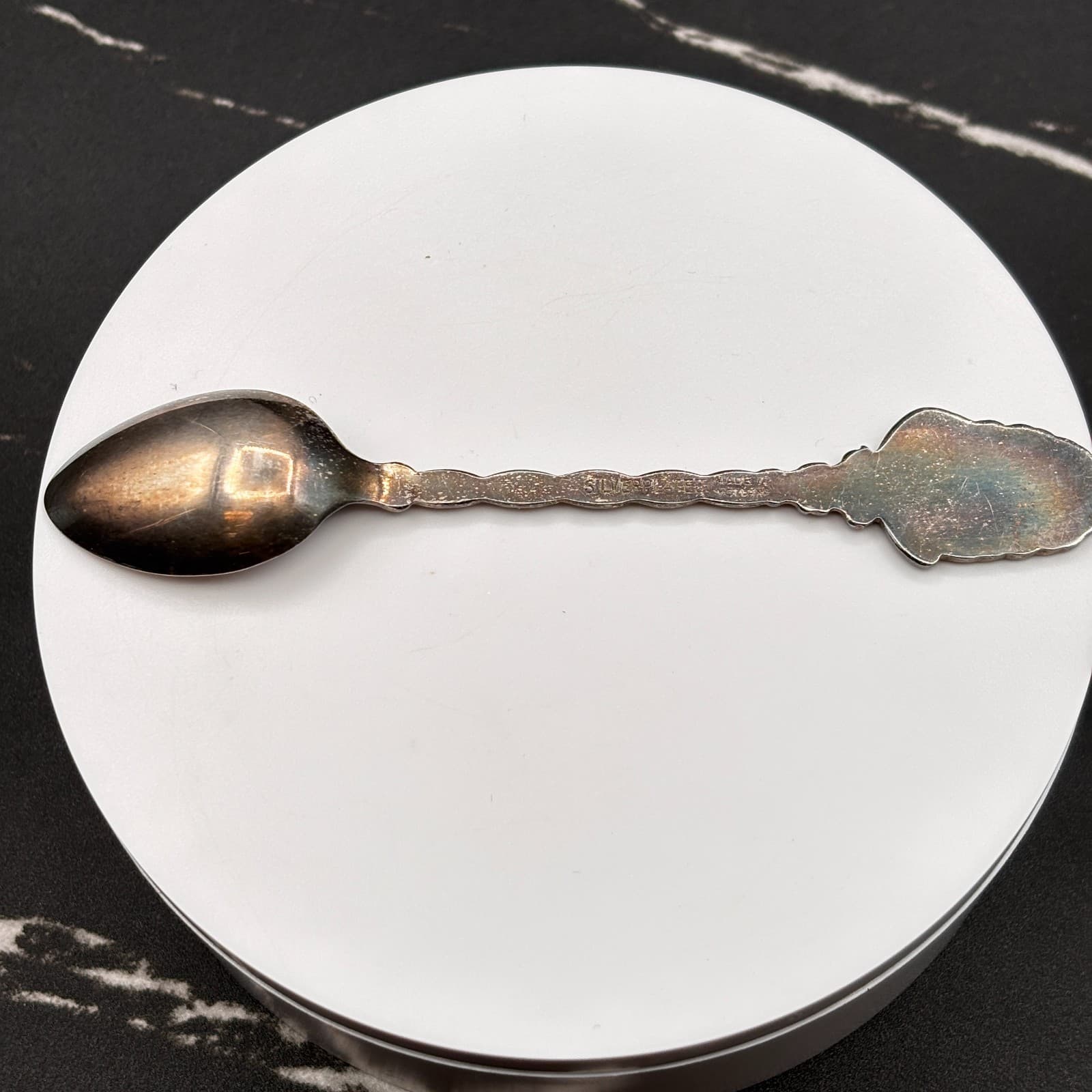 VTG 80s Mount St. Helens Souvenir Collector Spoon Volcano Eruption Silver Tone - Thumbnail 9