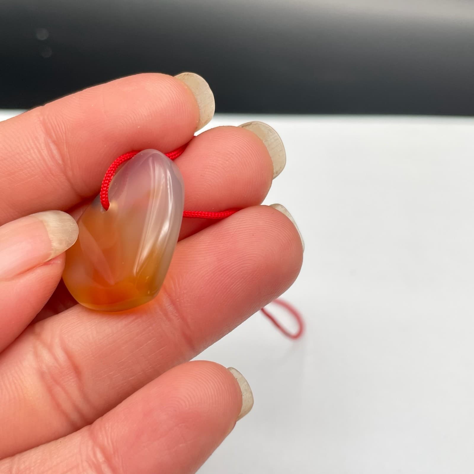 Vintage Natural Carnelian Agate Heart Pendant Bracelets Healing Stone Jewelry - Thumbnail 6