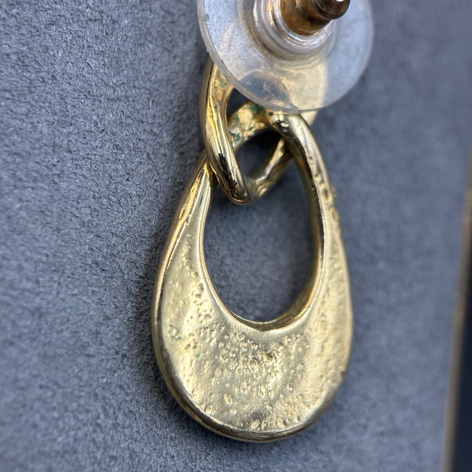 Vintage VTG Gold Tone Spooky Spider Red Enamel Brooch Set with Clip Doorknocker - Thumbnail 9