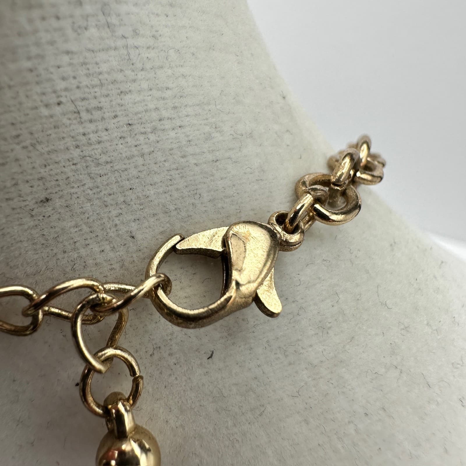 Vintage 90s Gold Tone Purple Black Necklace Collar Statement Fashion Jewelry Y2K - Thumbnail 7