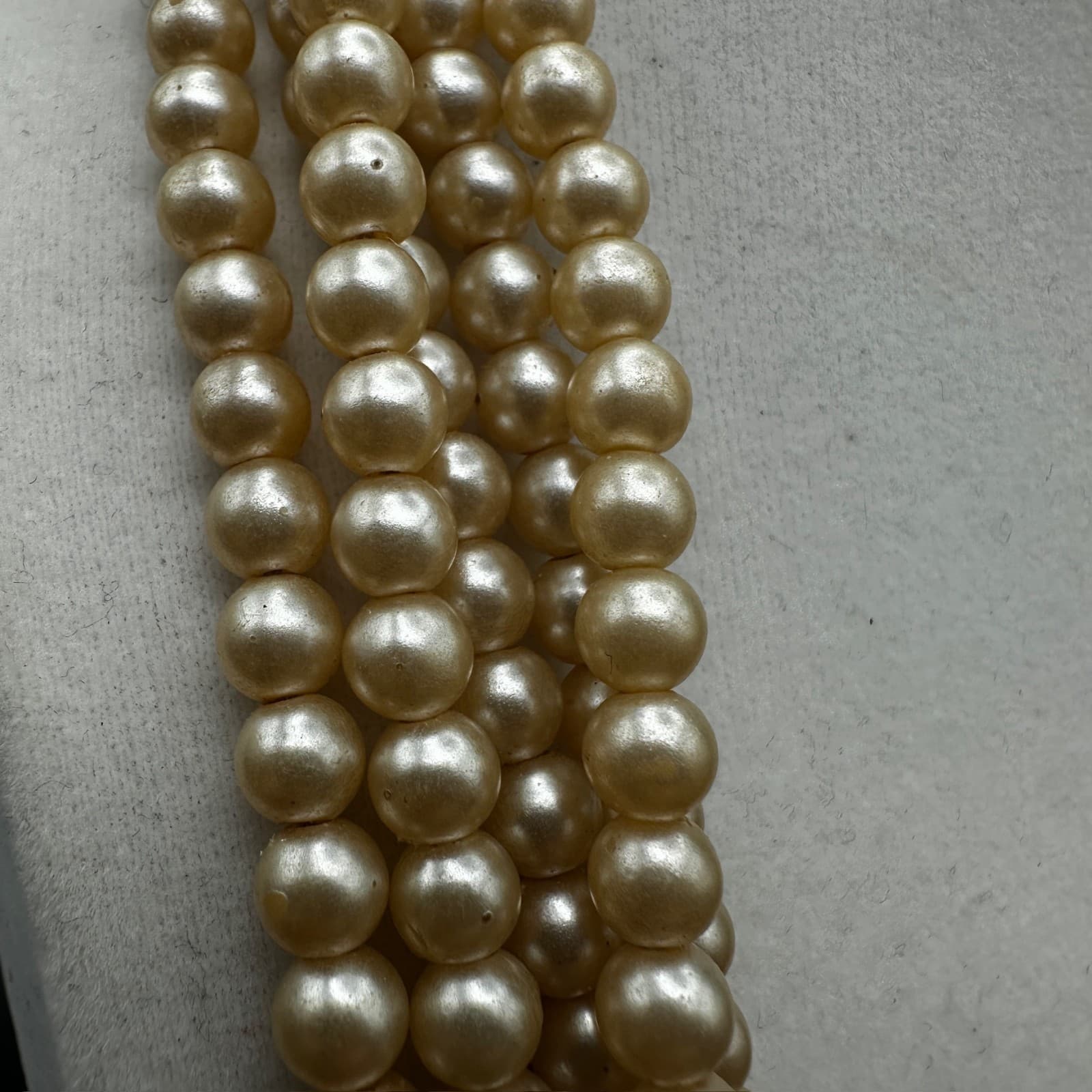 Vintage Strand Cream Faux Pearl Statement Necklace Classic Elegance 90s Jewelry - Thumbnail 5