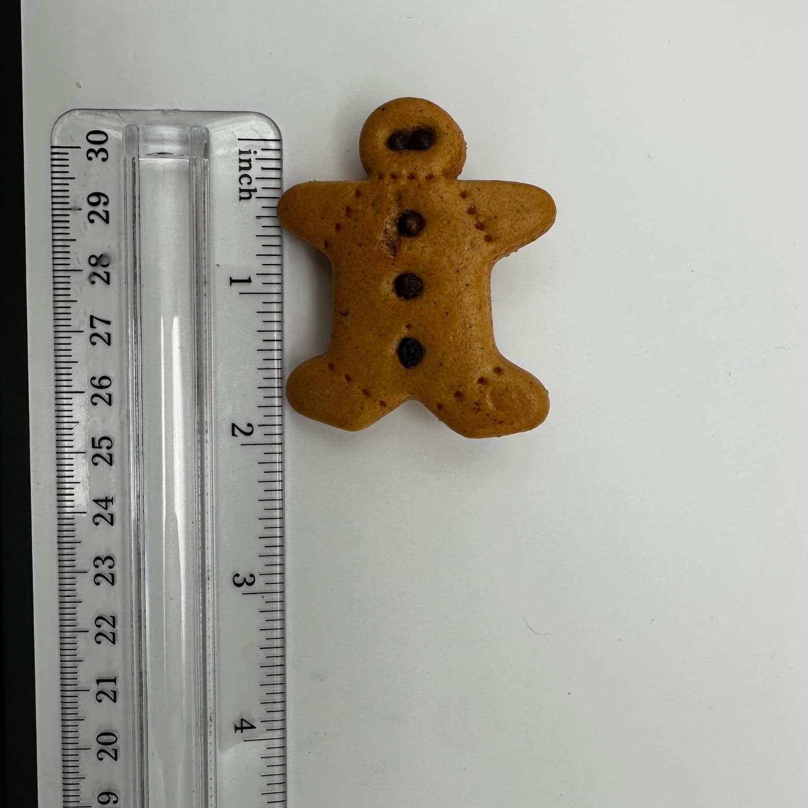 Vintage 80s Baked Gingerbread Man Cookie Dark Chocolate Chip Pin Broch Jewelry - Thumbnail 5
