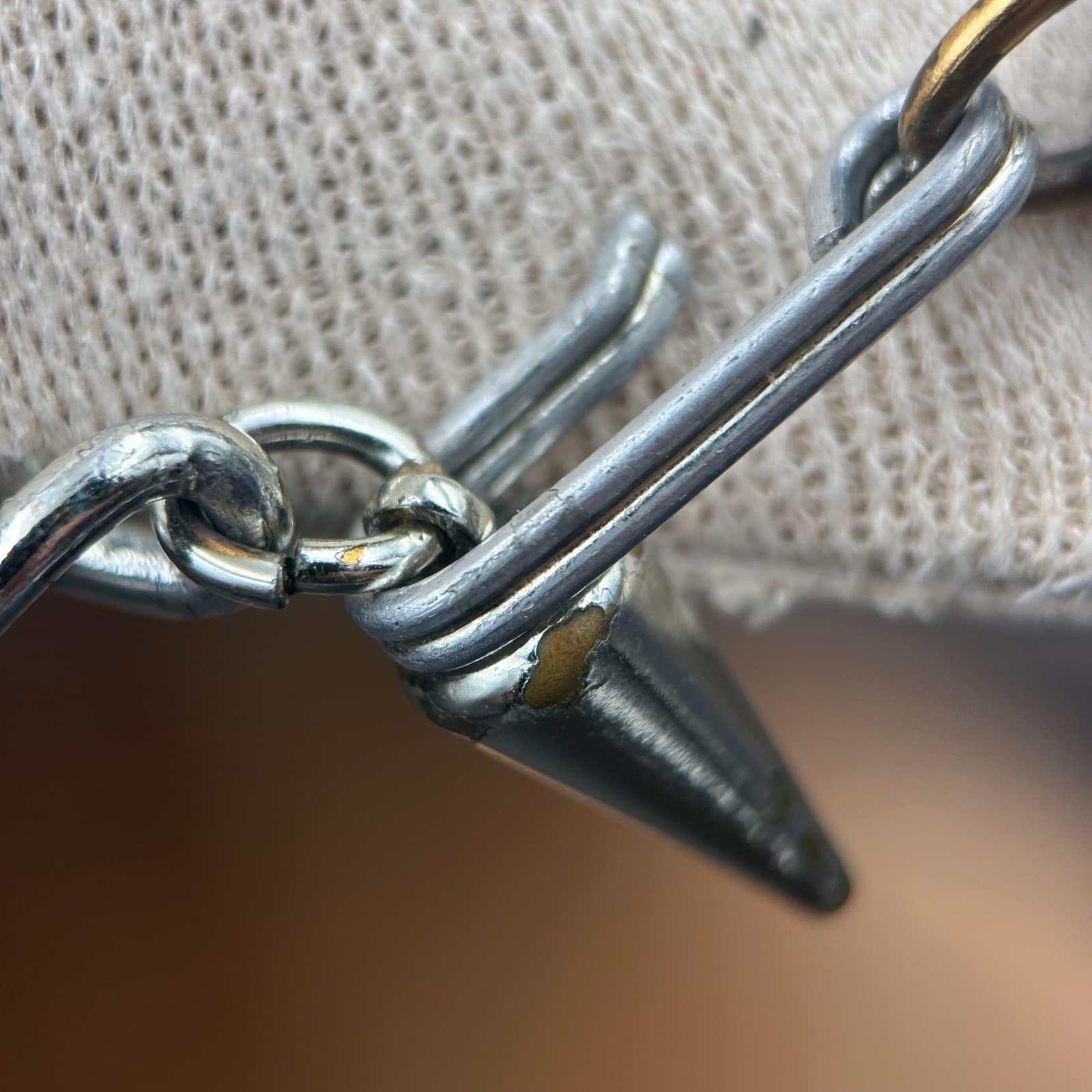 Vintage Silver-Tone Punk Edge Fashion Classic Retro Curb Link Chain Necklace - Thumbnail 3