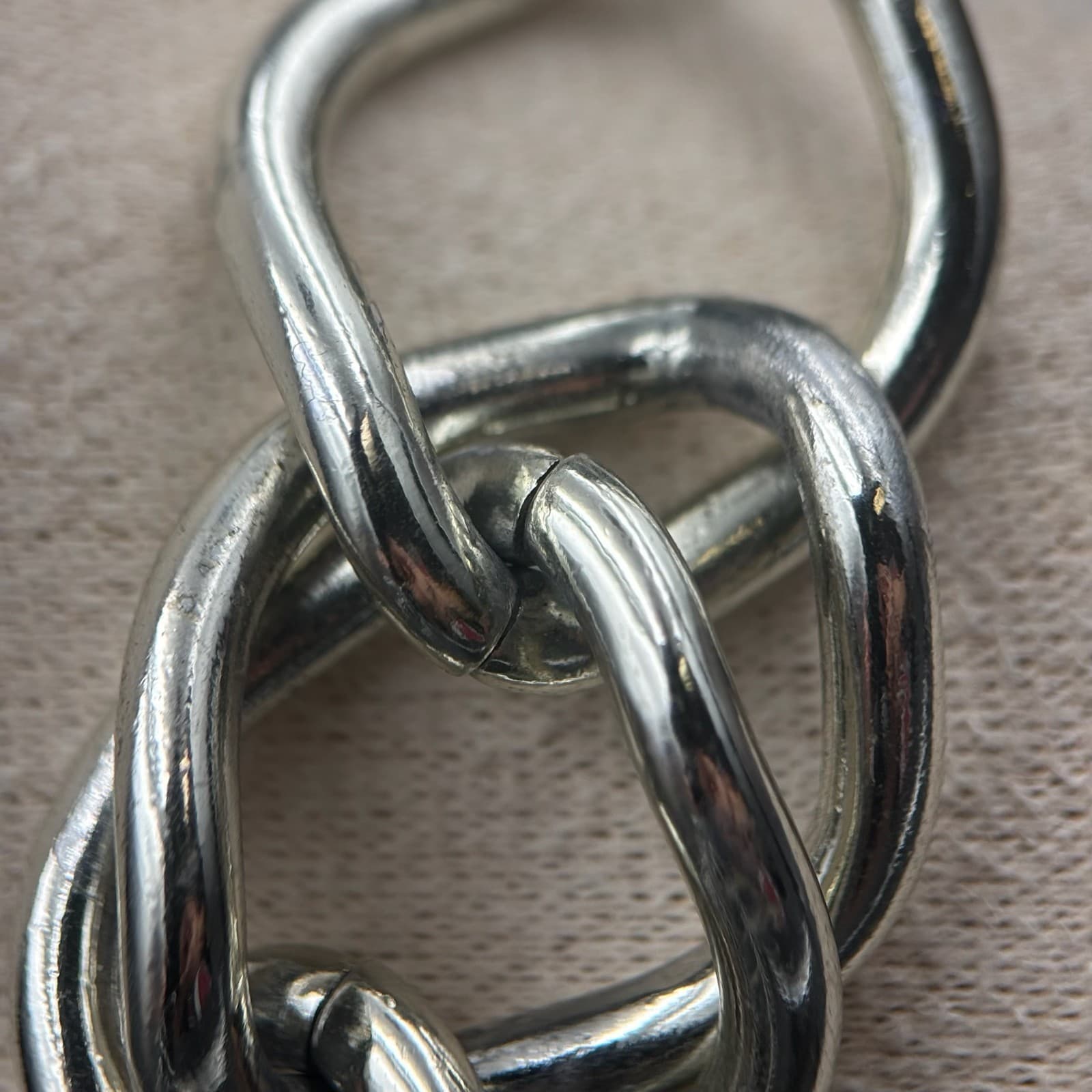 Vintage Silver-Tone Punk Edge Fashion Classic Retro Curb Link Chain Necklace - Thumbnail 4