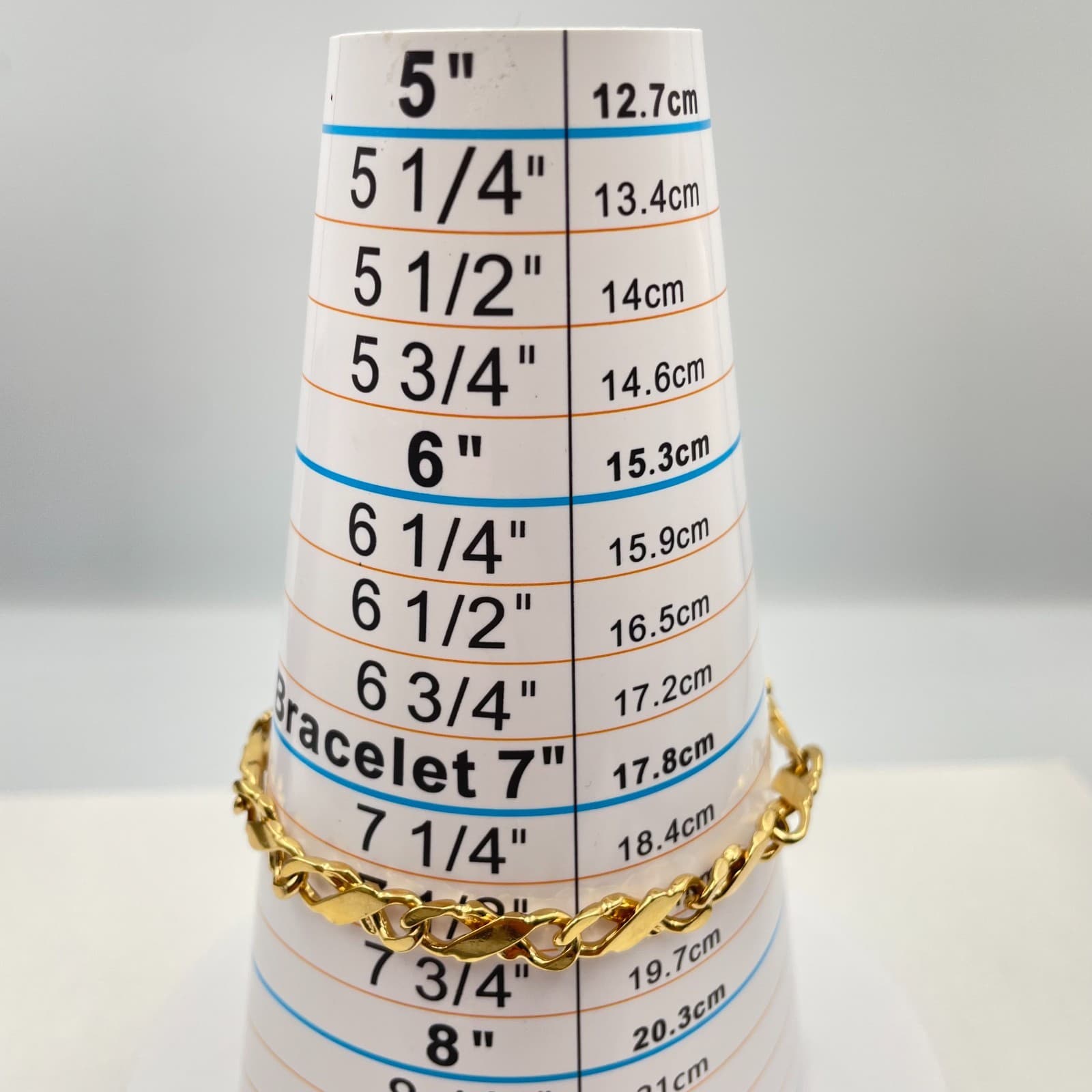 Vintage 90s Gold Tone Infinity Link Chain Bracelet Statement Women's Jewelry - Thumbnail 7