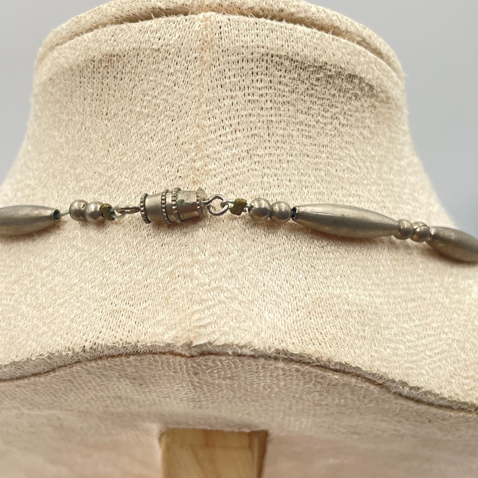 Vintage 80s Rose Quartz Style Pink Stone Chip Necklace Boho Classic Jewelry - Thumbnail 8