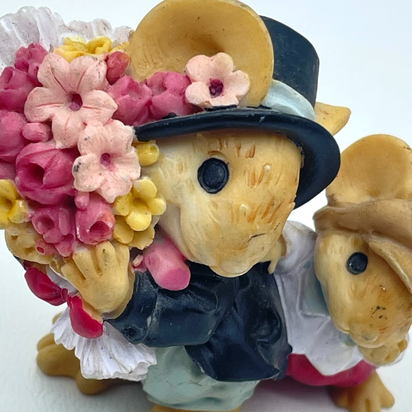 Vintage Ganz 1991 Little Cheesers Flowers Mouse & Mice Decorative Figurine - Thumbnail 5