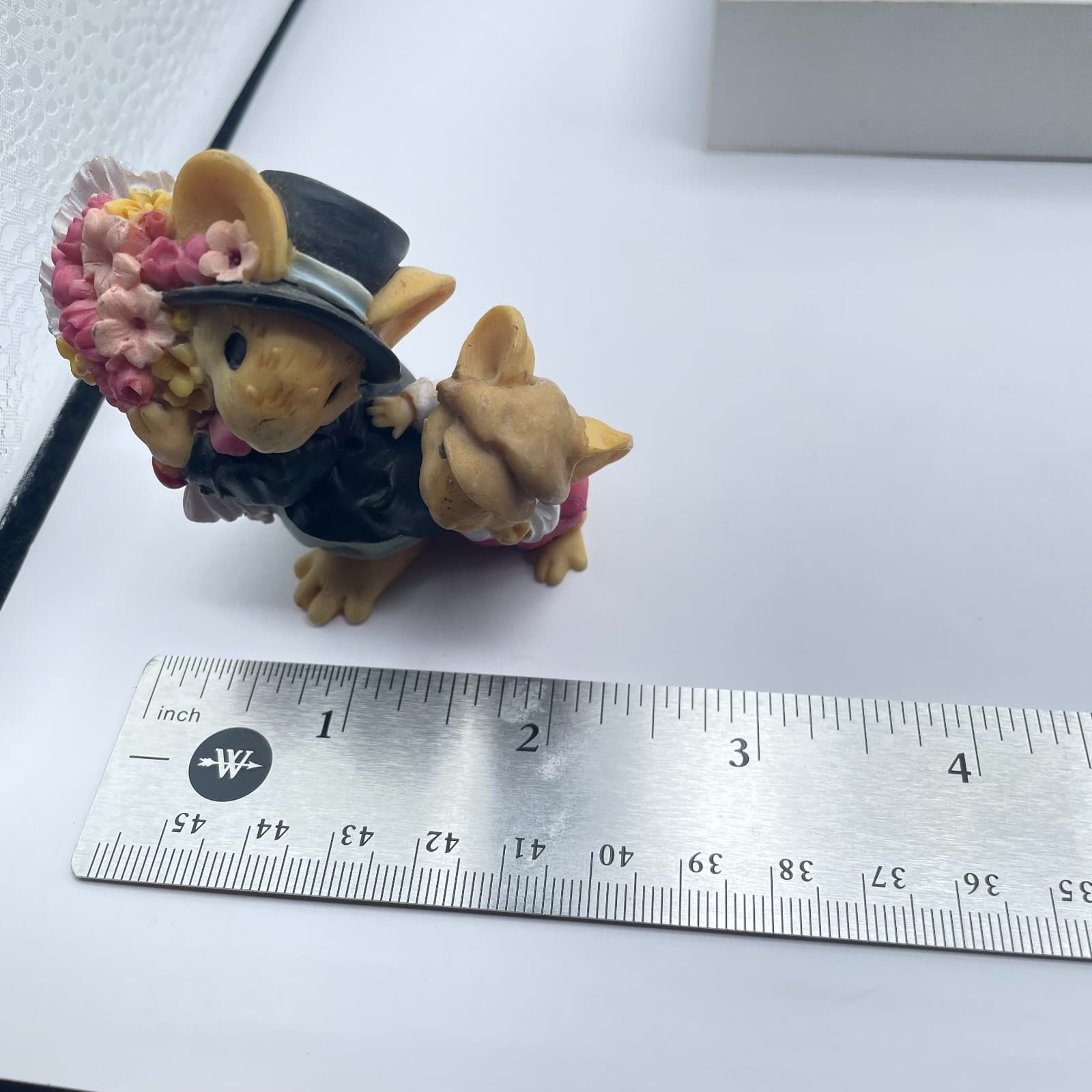 Vintage Ganz 1991 Little Cheesers Flowers Mouse & Mice Decorative Figurine - Thumbnail 6