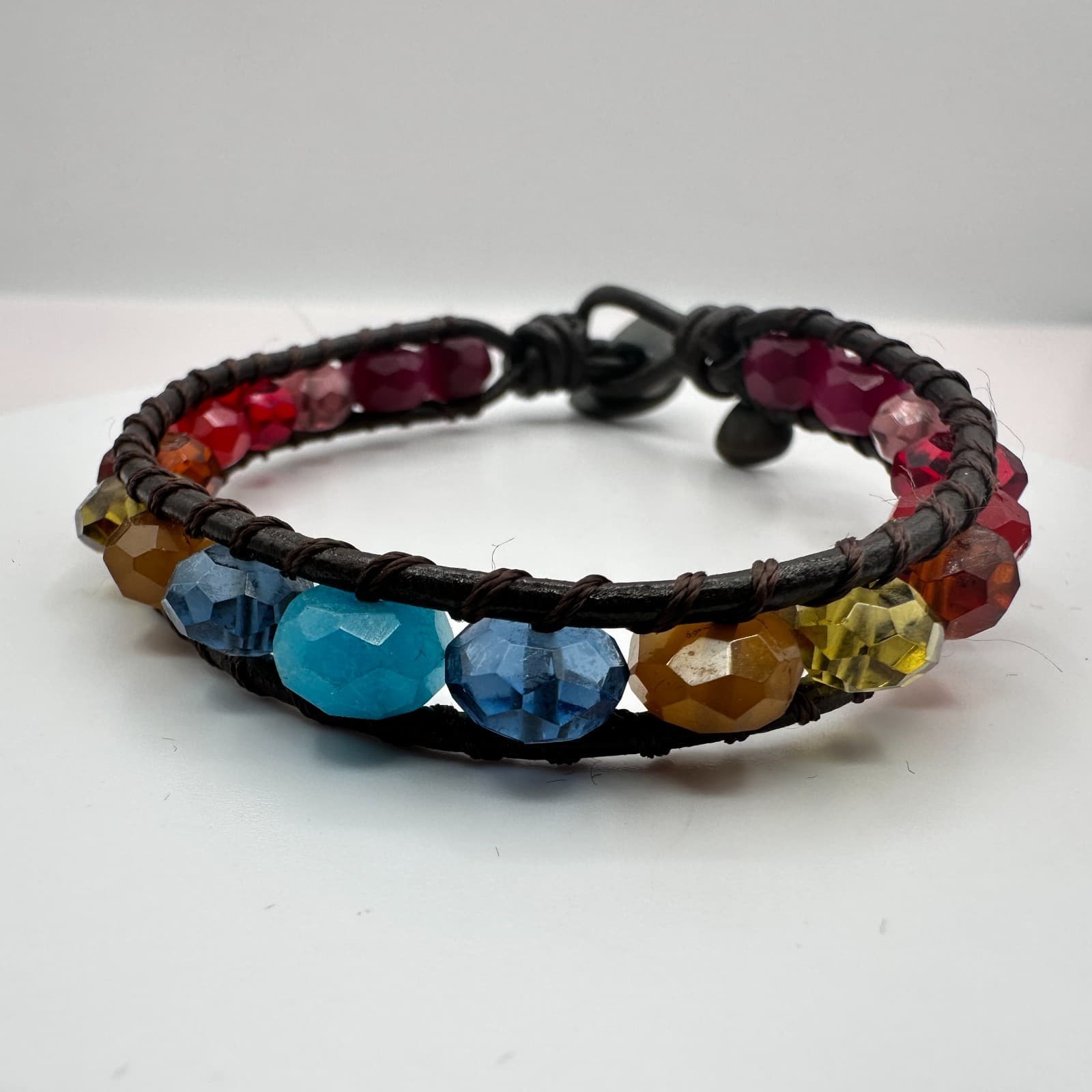 Vintage Y2K Fossil Faceted Beaded Bracelet Boho Women's Classic Jewelry - Thumbnail 4