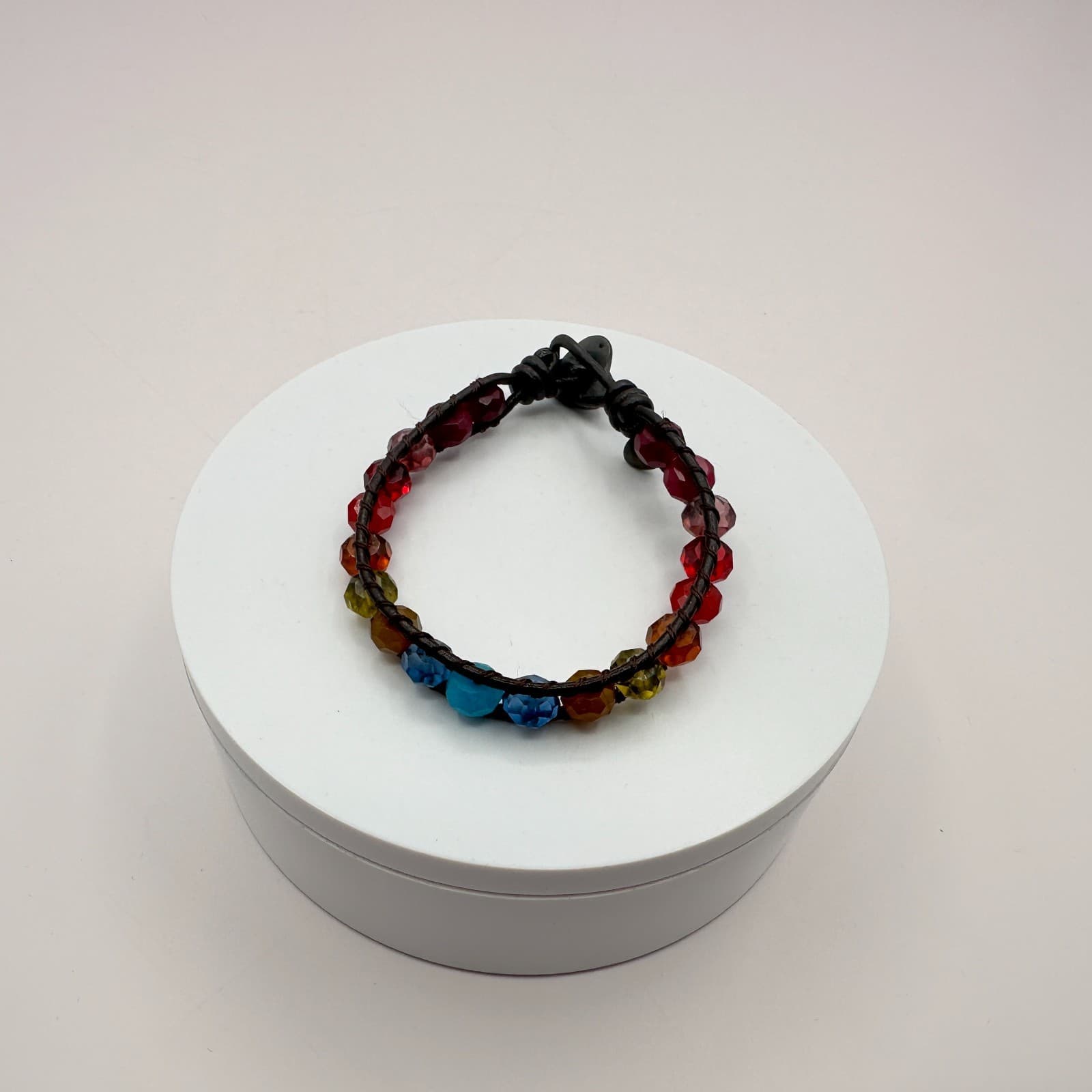 Vintage Y2K Fossil Faceted Beaded Bracelet Boho Women's Classic Jewelry - Thumbnail 5