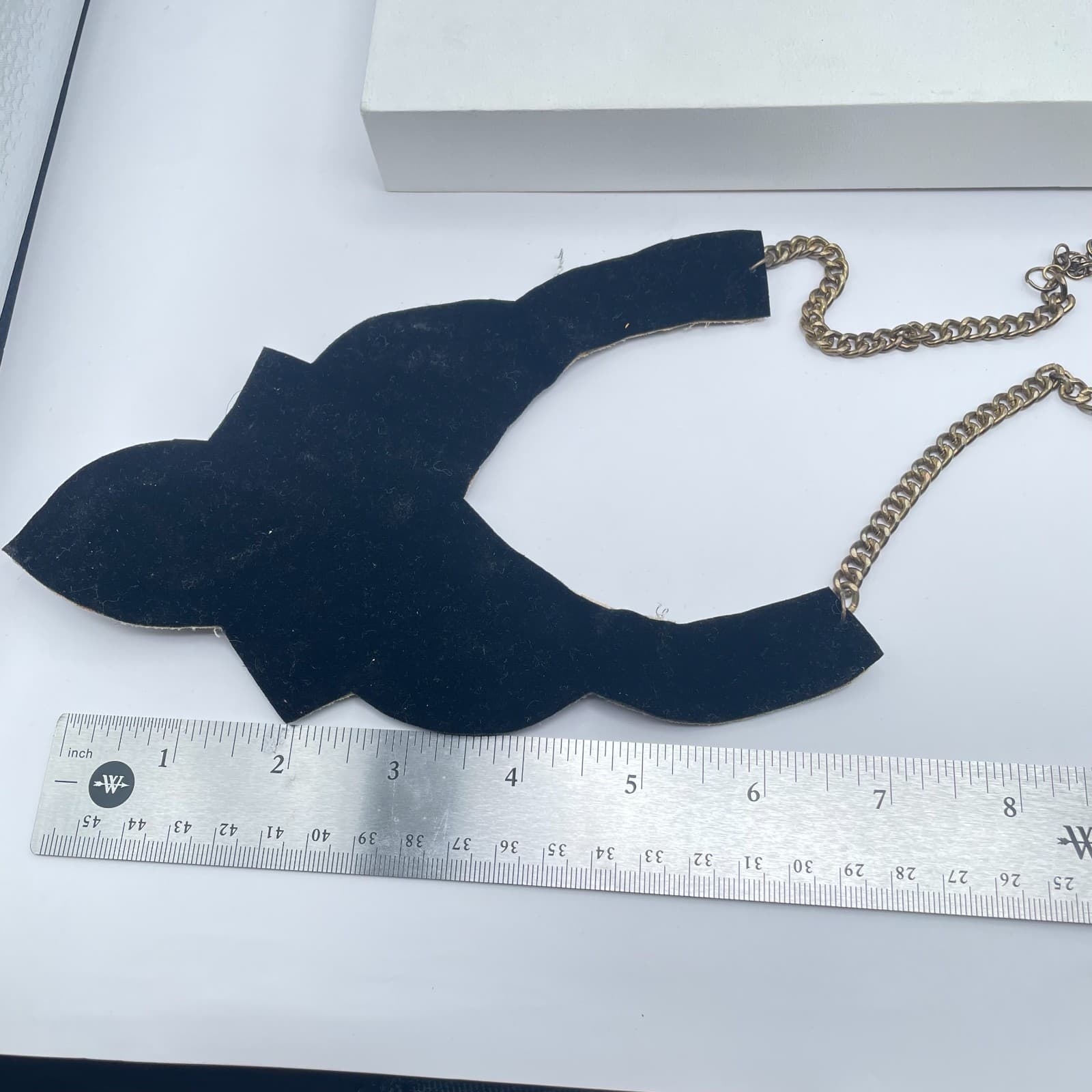 Vintage Y2K Gold Tone Purple Resin Rhinestone Blue Beaded Bib Necklace Jewelry - Thumbnail 10