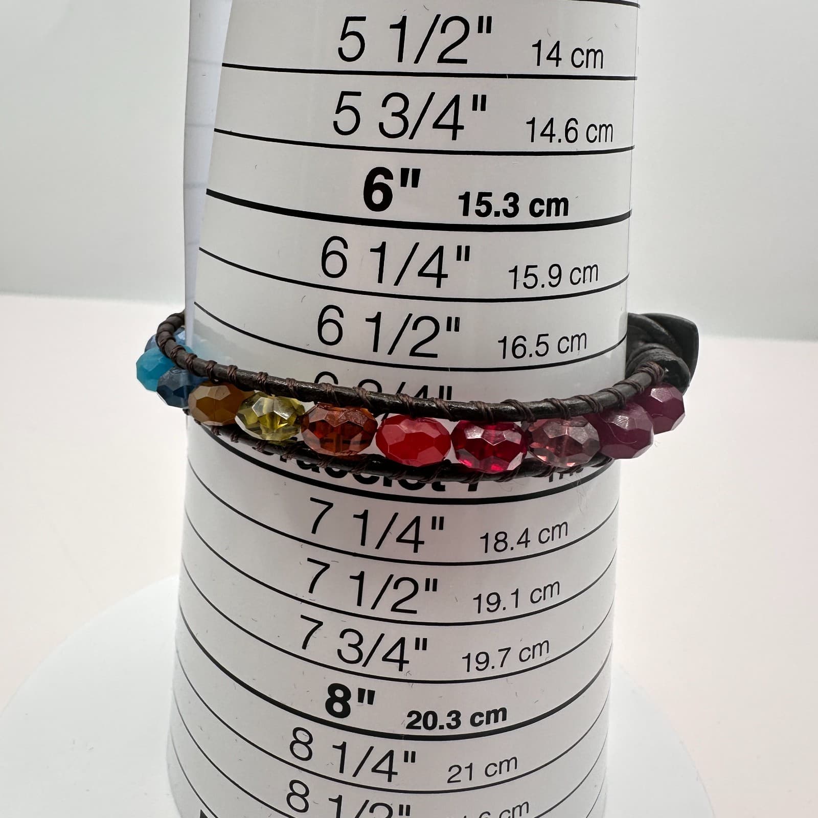 Vintage Y2K Fossil Faceted Beaded Bracelet Boho Women's Classic Jewelry - Thumbnail 7