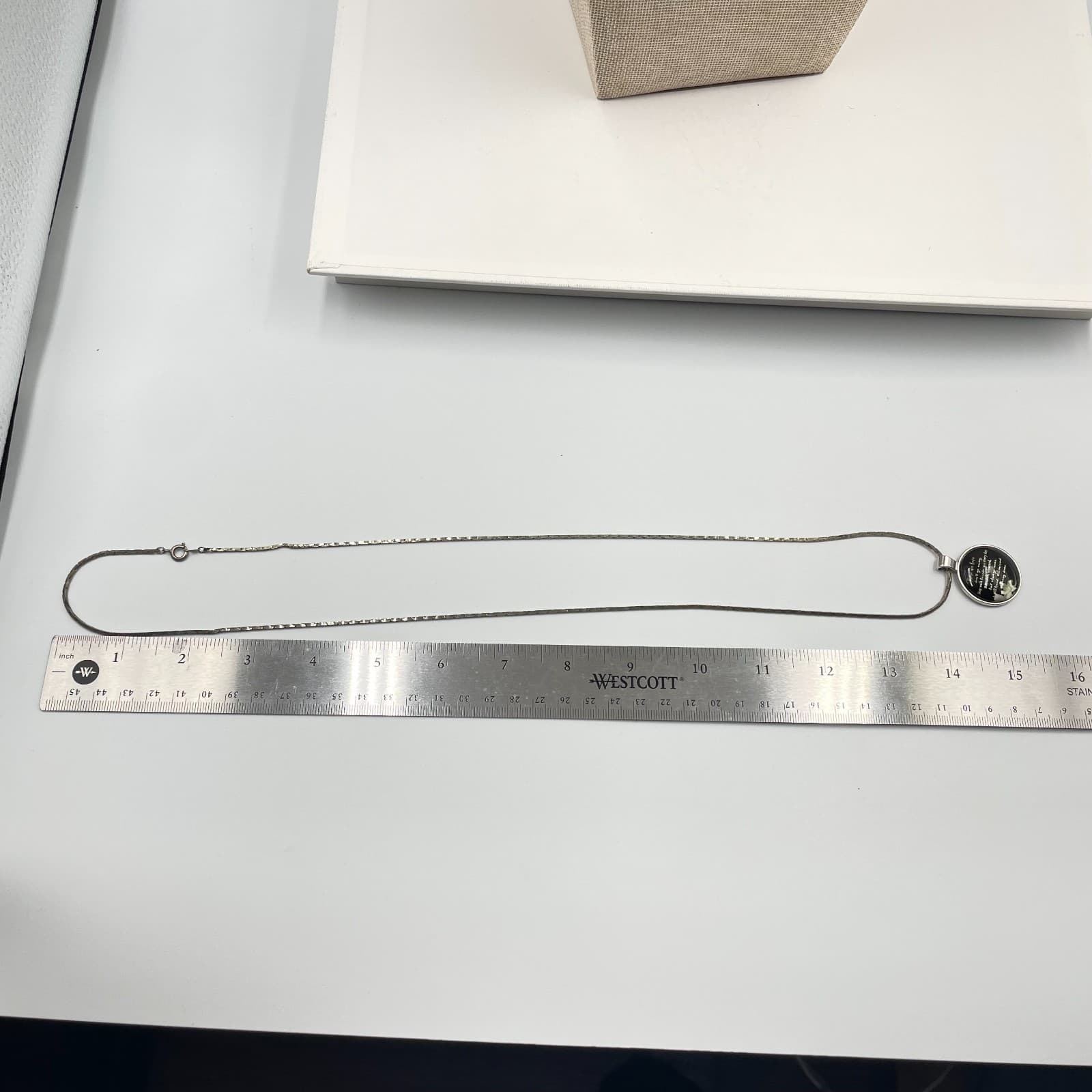 Vintage Memorial Necklace Loss of Loved One Sympathy Remembrance Pendant 24" - Thumbnail 7